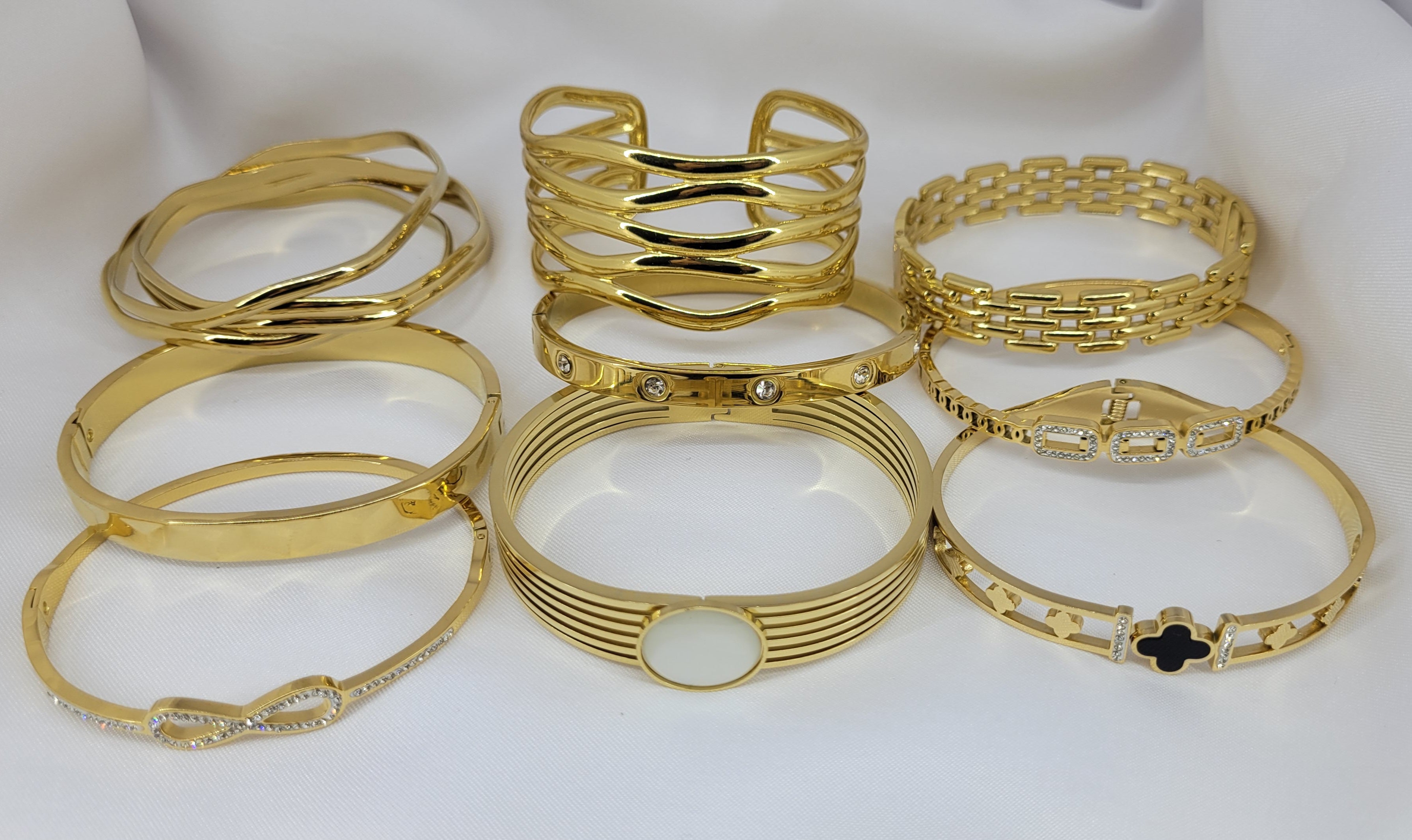 Anti Tarnish Bangle Bracelets