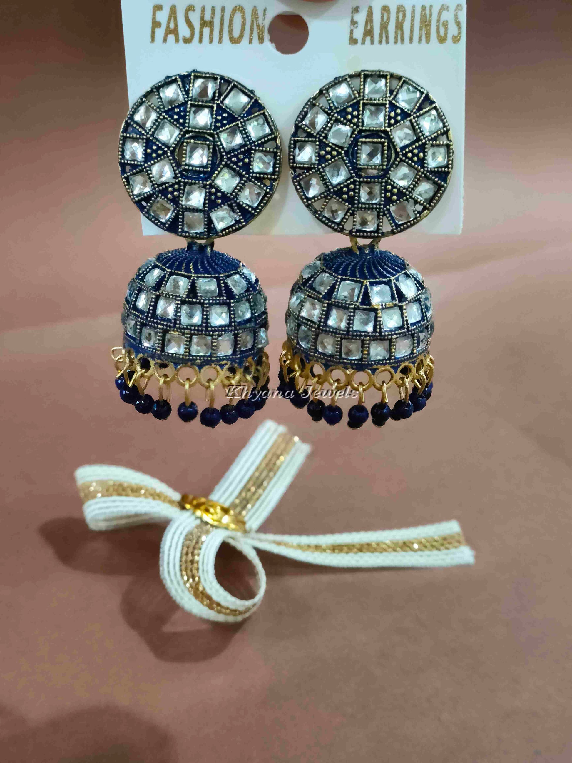 Vintage Oxidised Silver Jhumkas