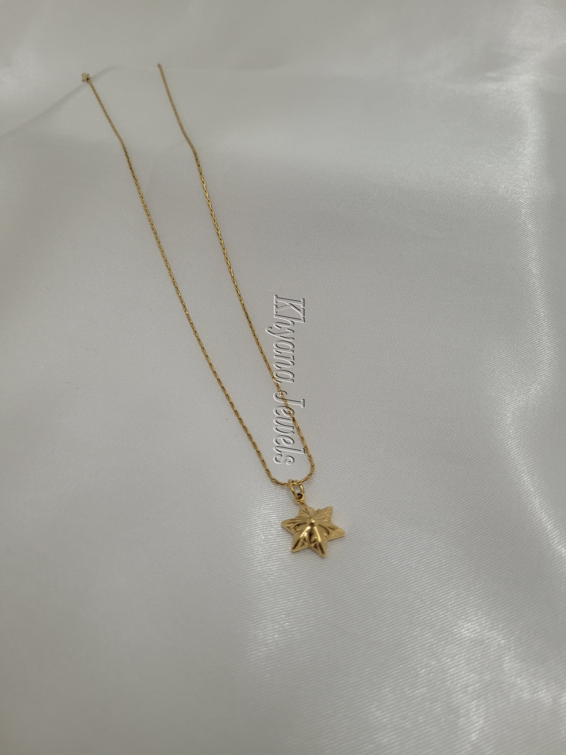 Gold Plated Celestial Star Pendant Necklace
