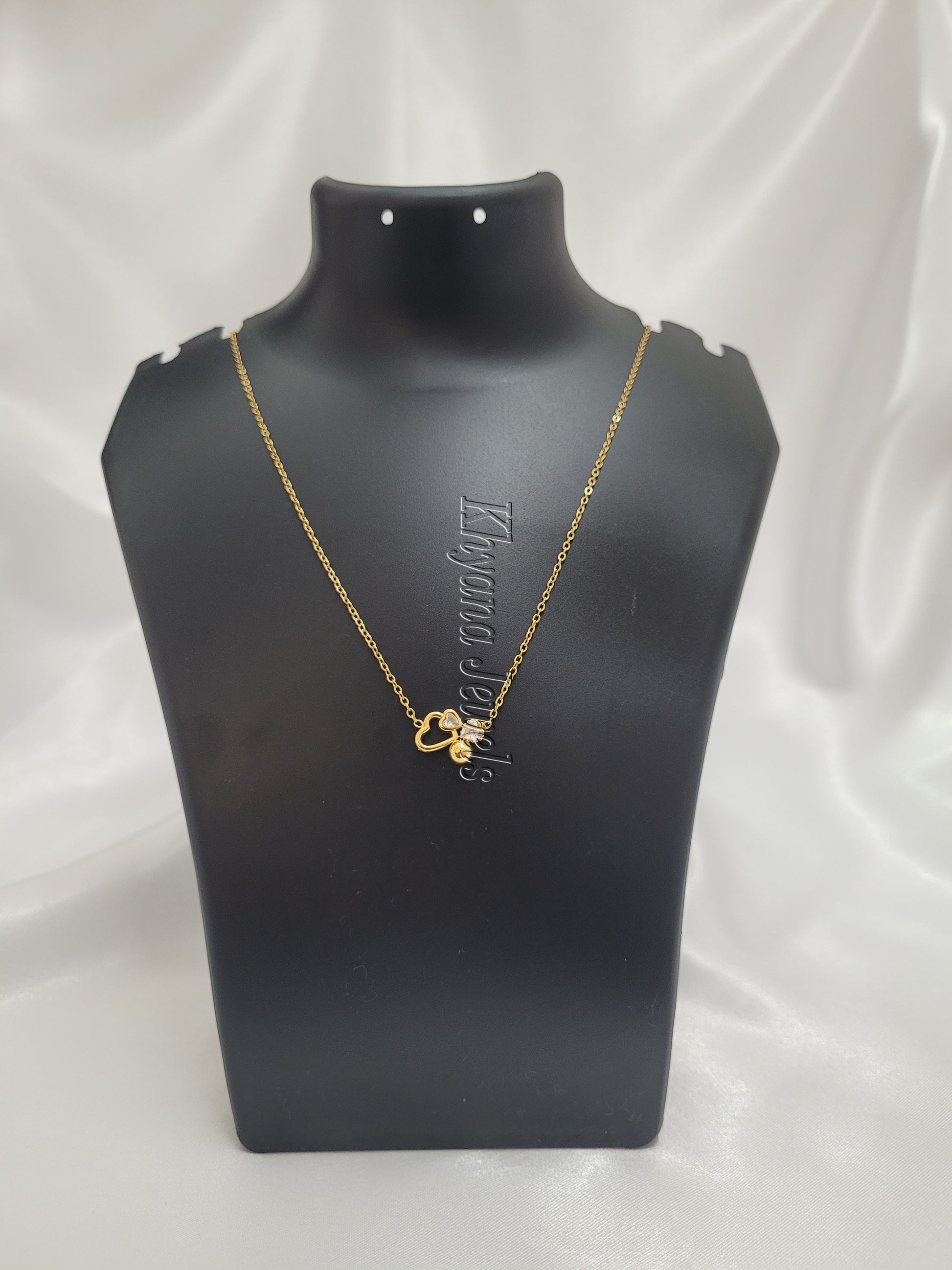 Gold Plated Loving Hearts Pendant Necklace