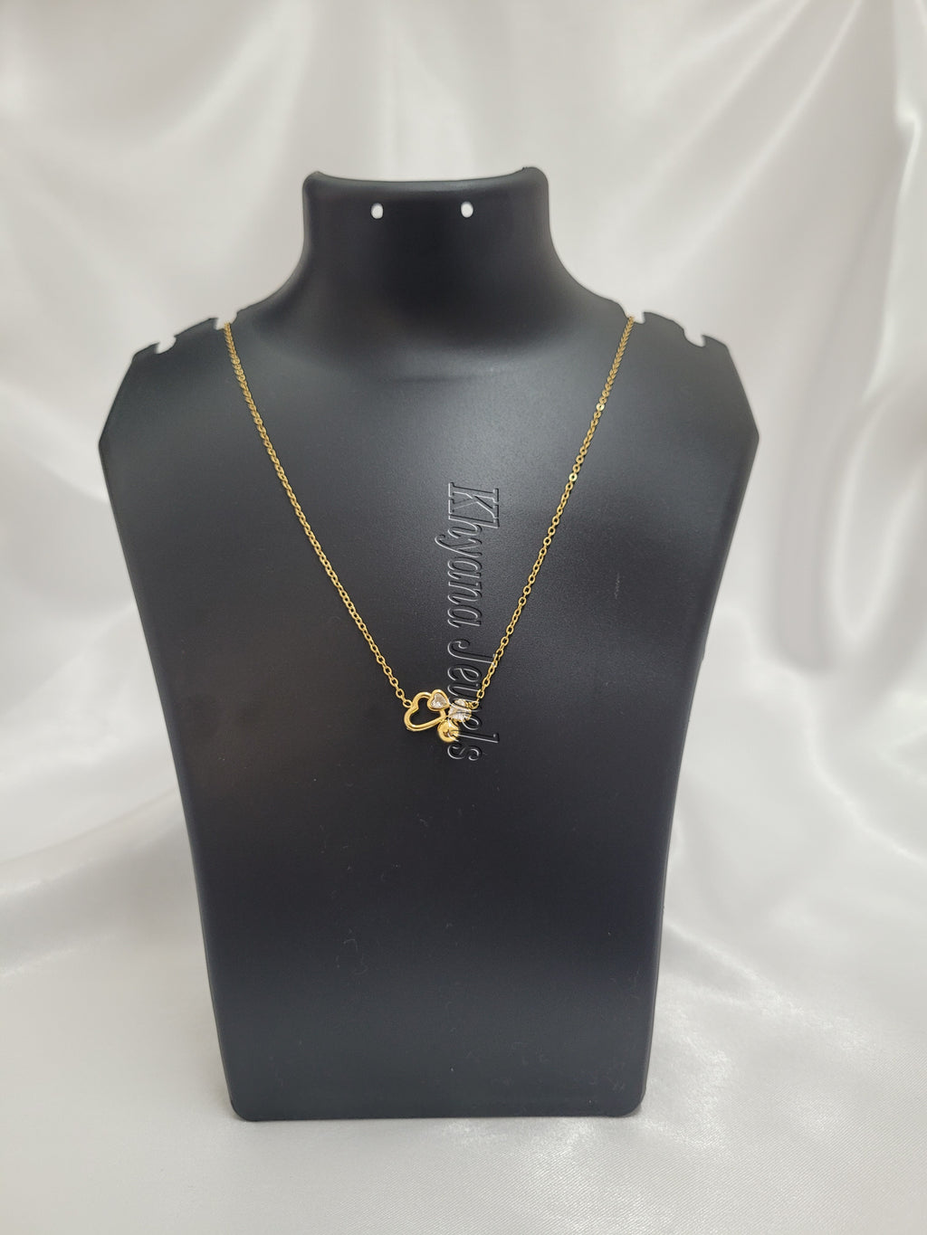 Gold Plated Loving Hearts Pendant Necklace