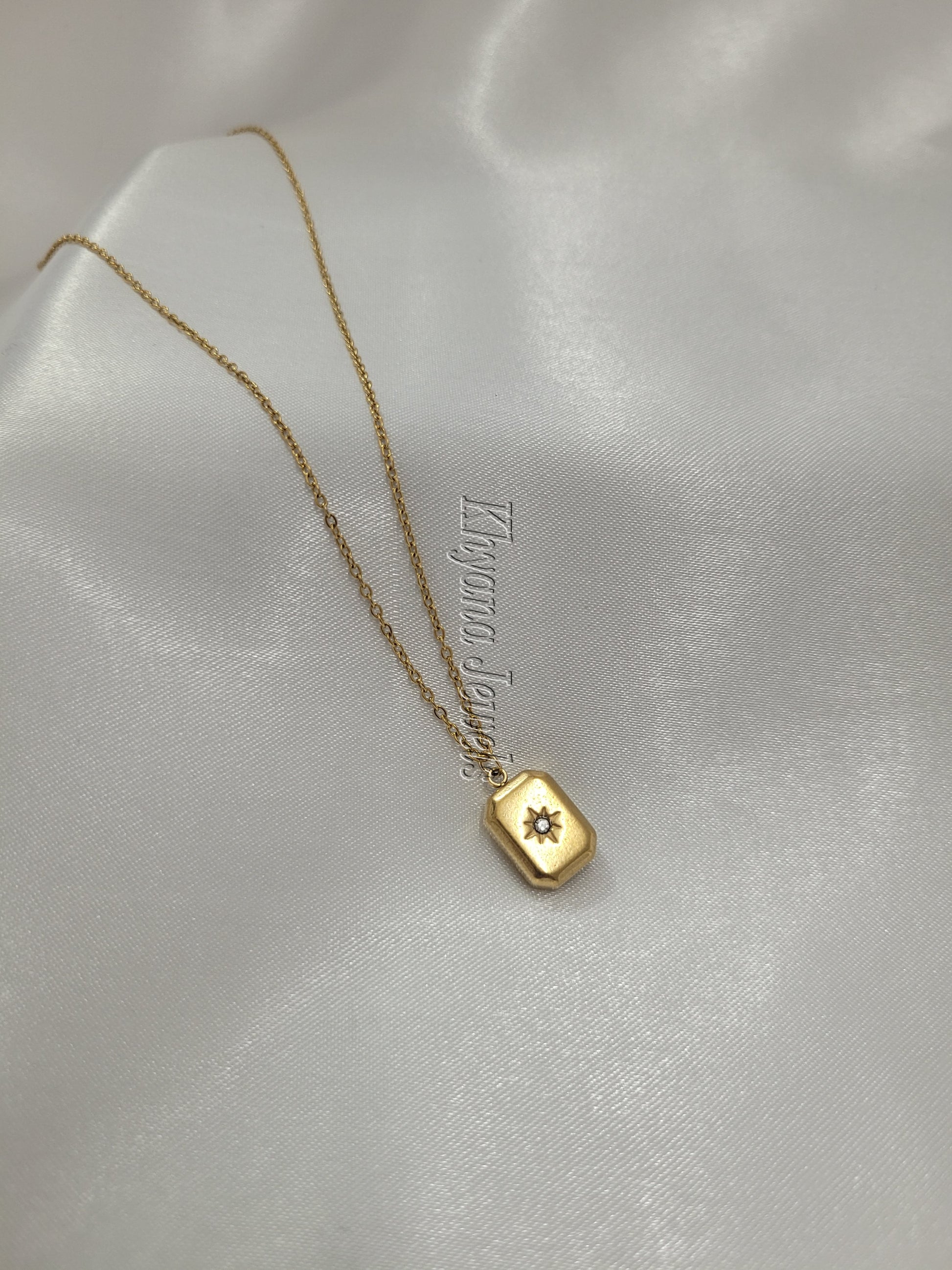 Gold Plated Starlit Charm Pendant Necklace