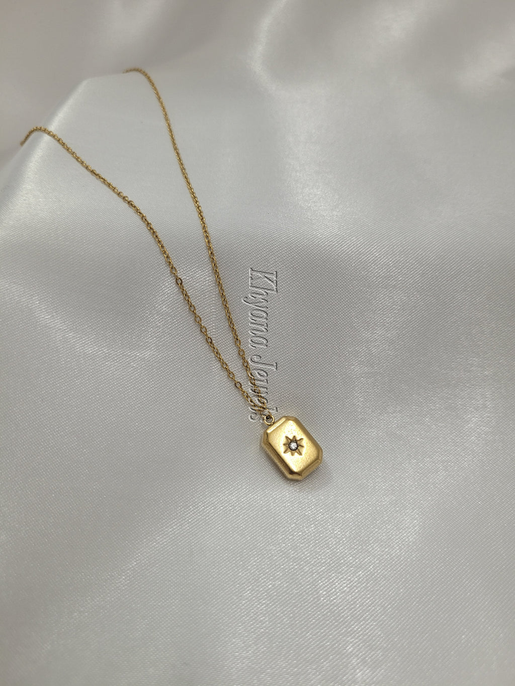 Gold Plated Starlit Charm Pendant Necklace