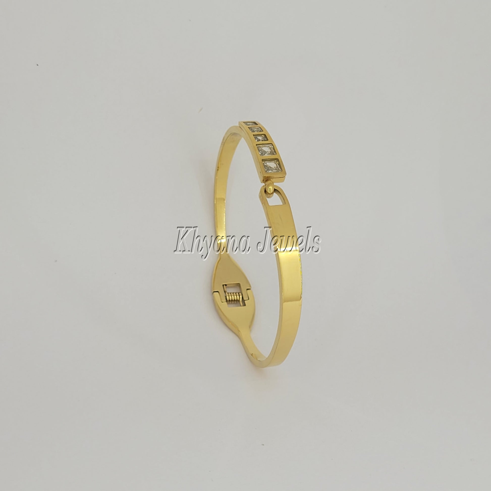 Square Stone Kada Bracelet – Anti-Tarnish Gold Plated