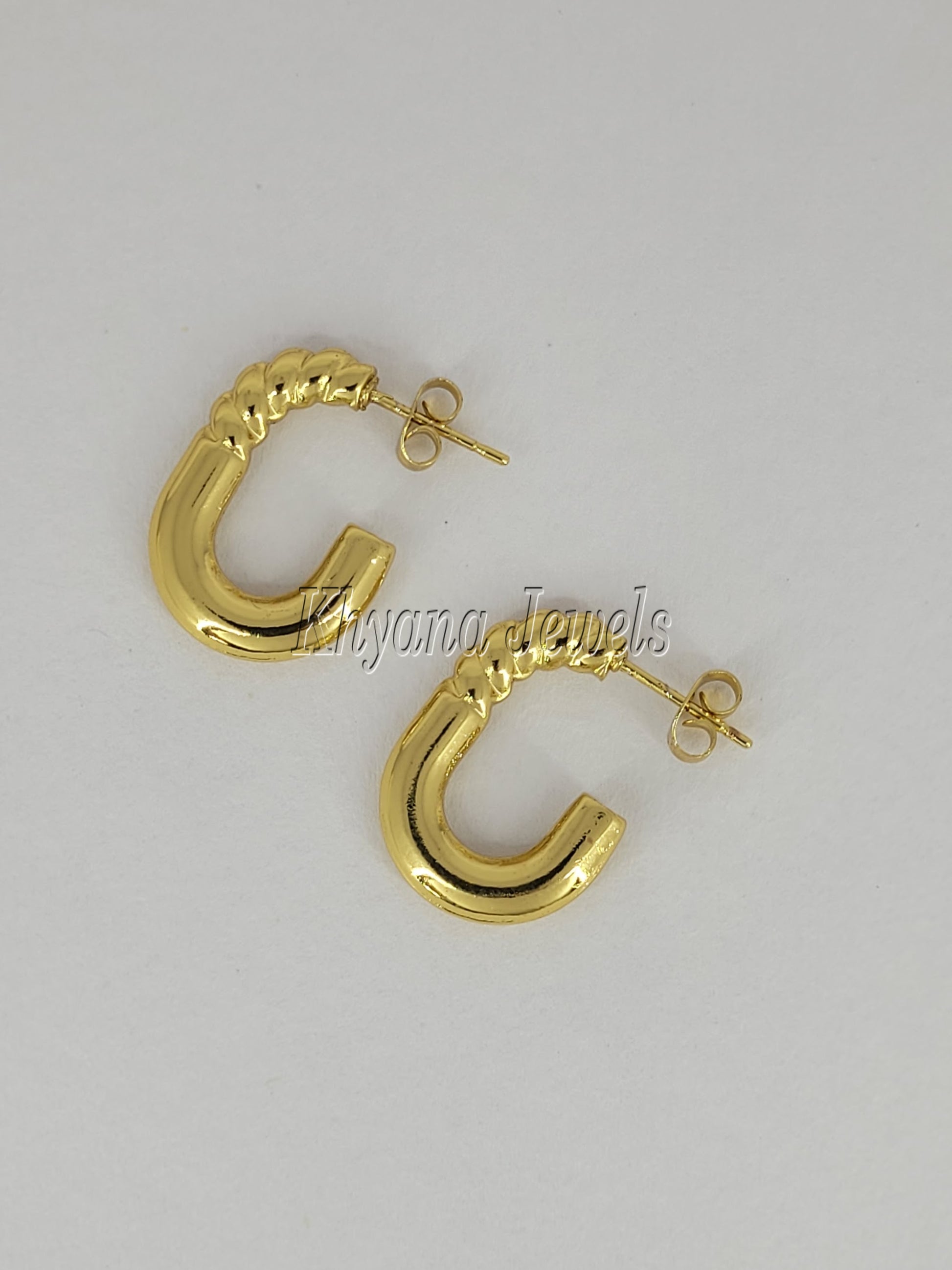 Luxe Gold Plated Anti-Tarnish C-Earrings