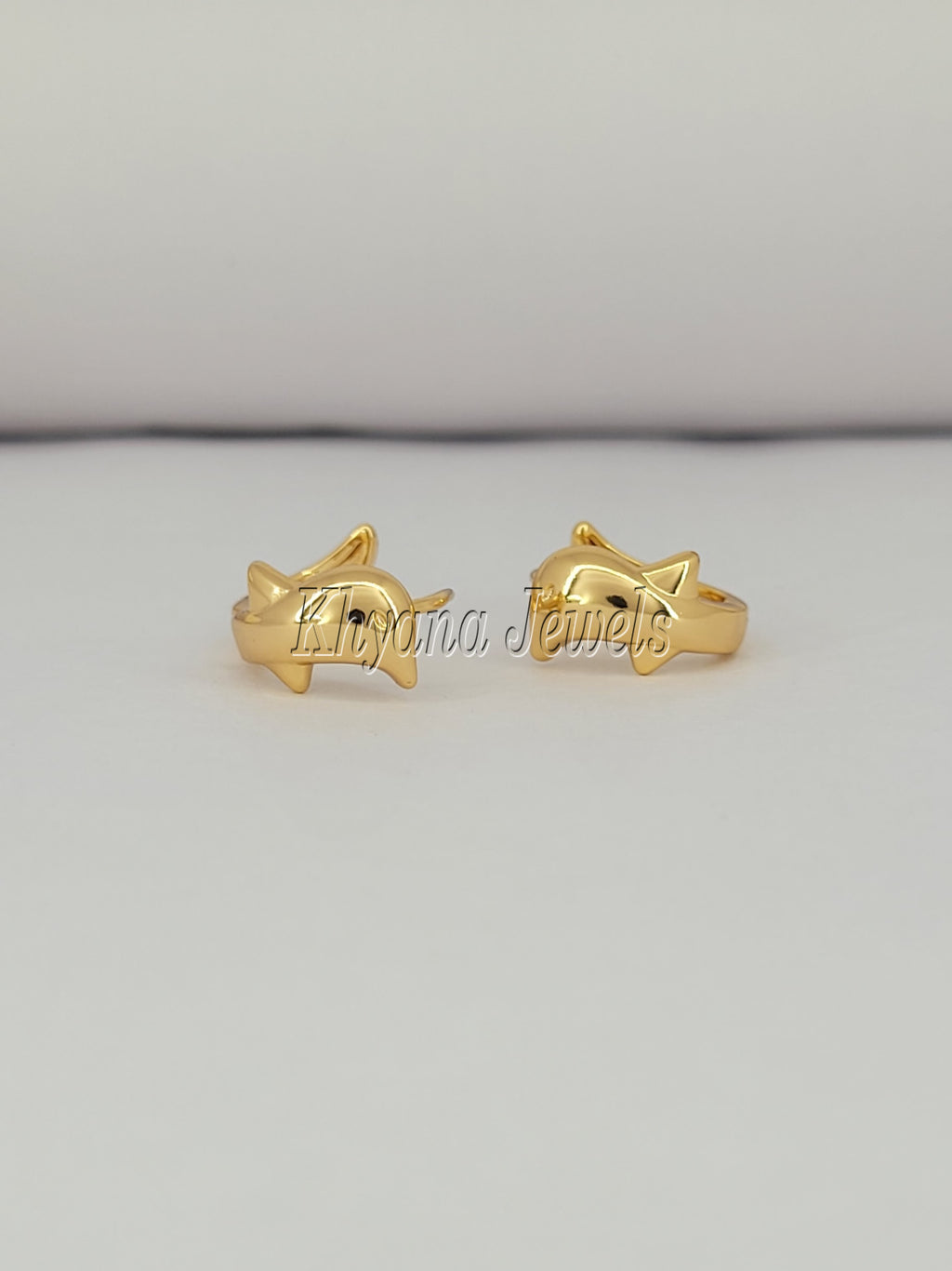 Mini Dolphin Gold Plated Anti-Tarnish Hoops