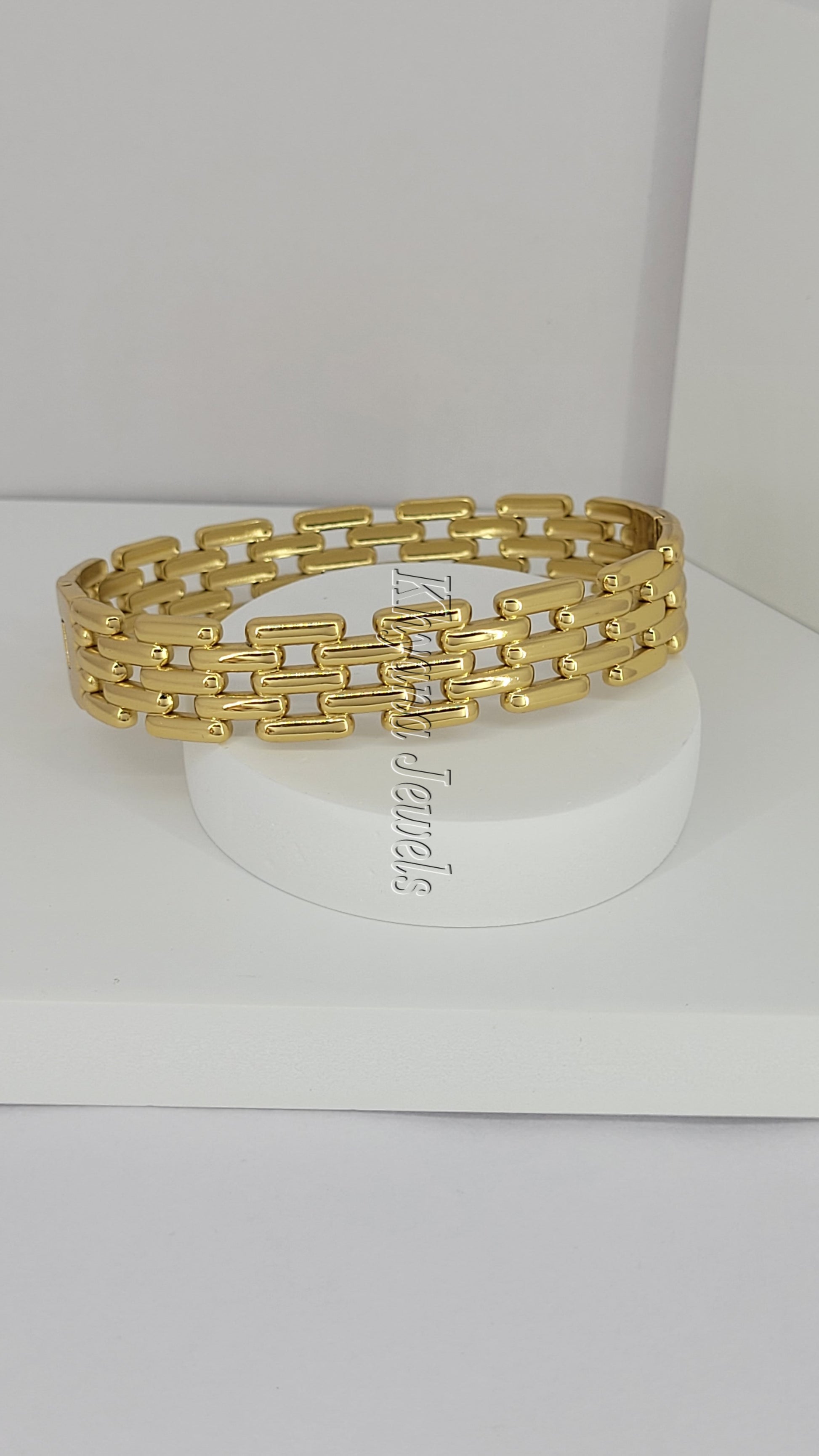 Dual Link Chain Bangle Bracelet