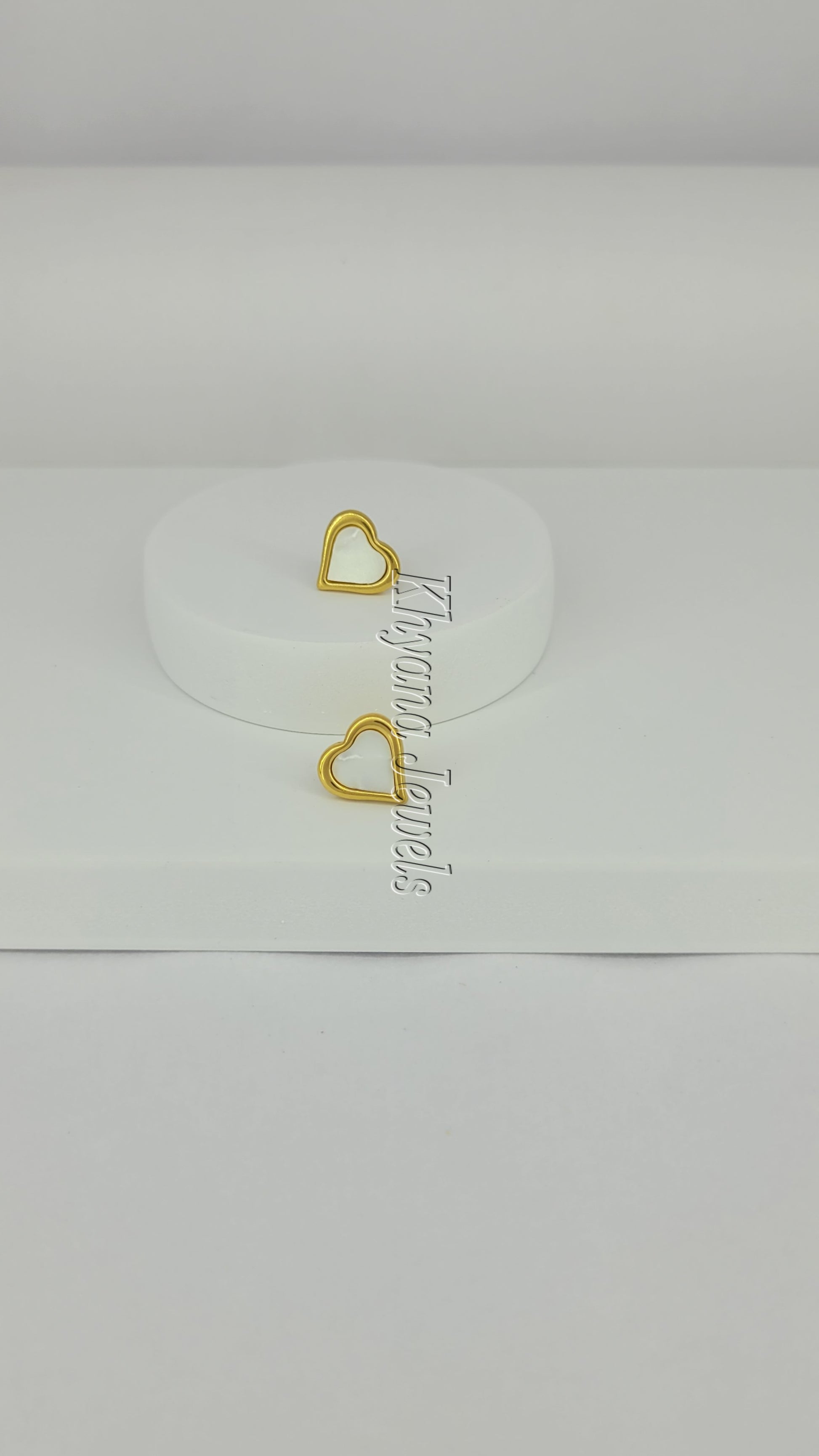 Charming Gold Plated Anti-Tarnish Puffed Heart Earrings