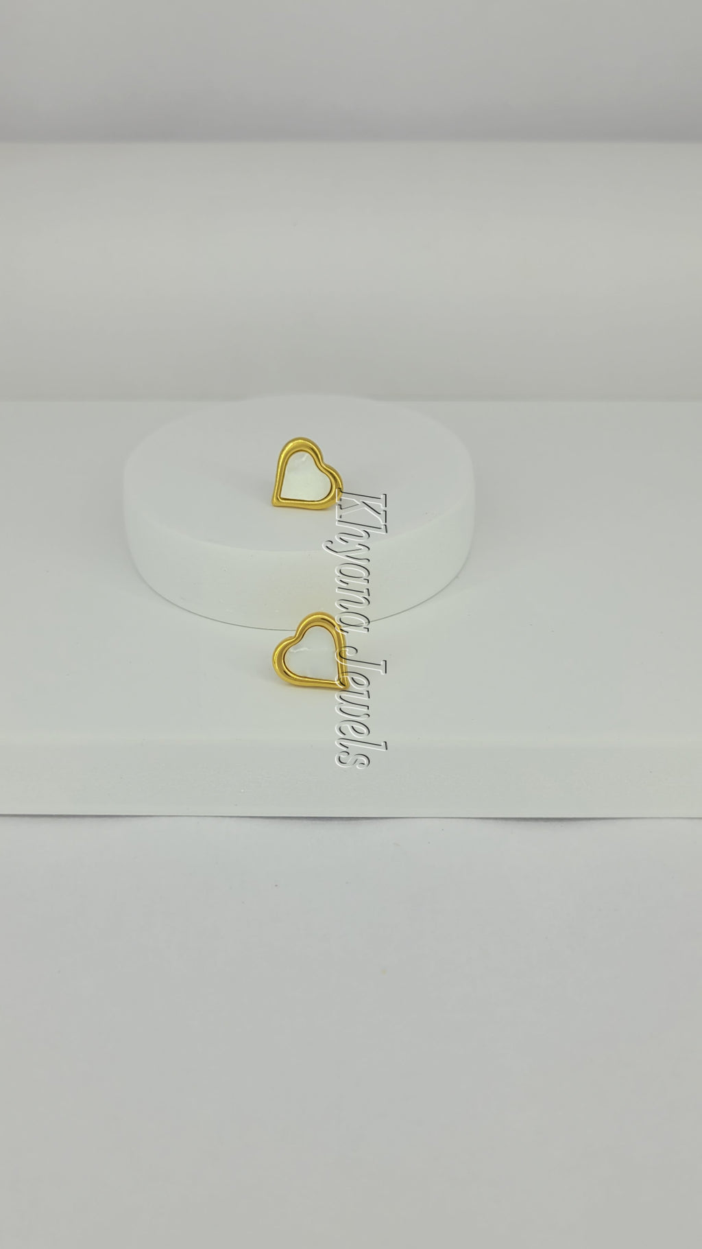Charming Gold Plated Anti-Tarnish Puffed Heart Earrings