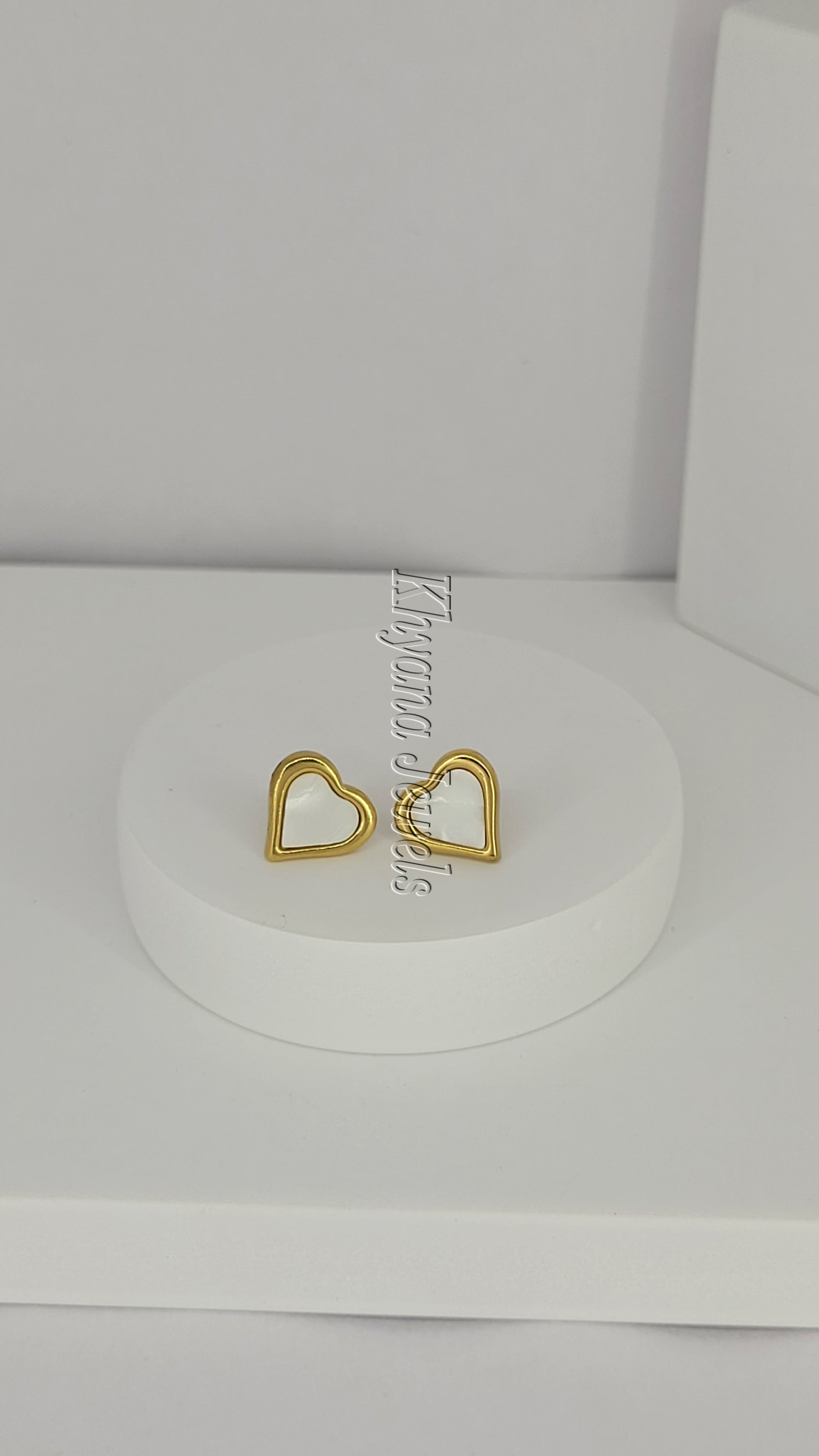 Charming Gold Plated Anti-Tarnish Puffed Heart Earrings