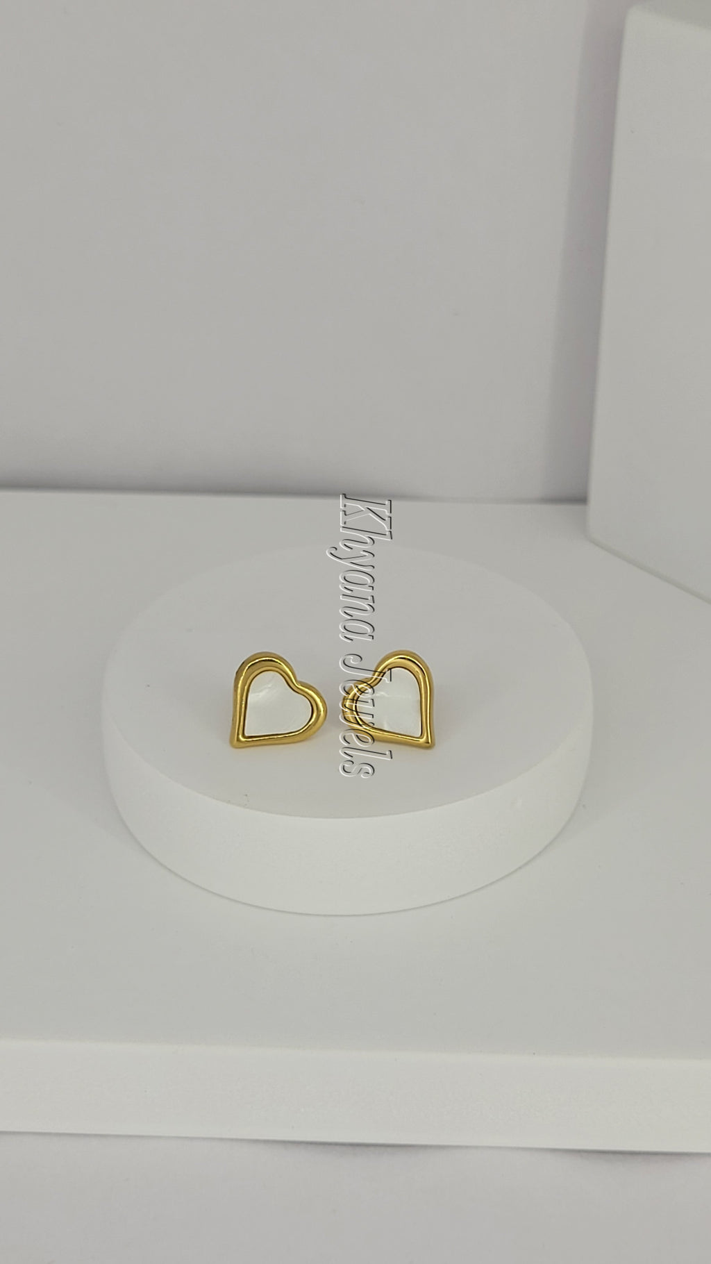 Charming Gold Plated Anti-Tarnish Puffed Heart Earrings