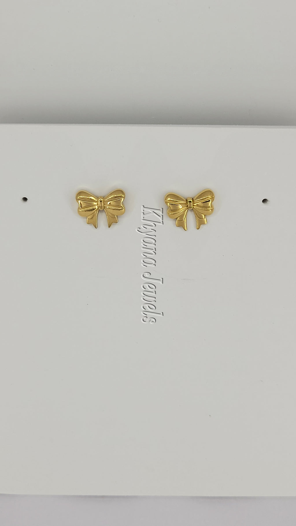 Charming Gold Plated Anti-Tarnish Bowknot Studs