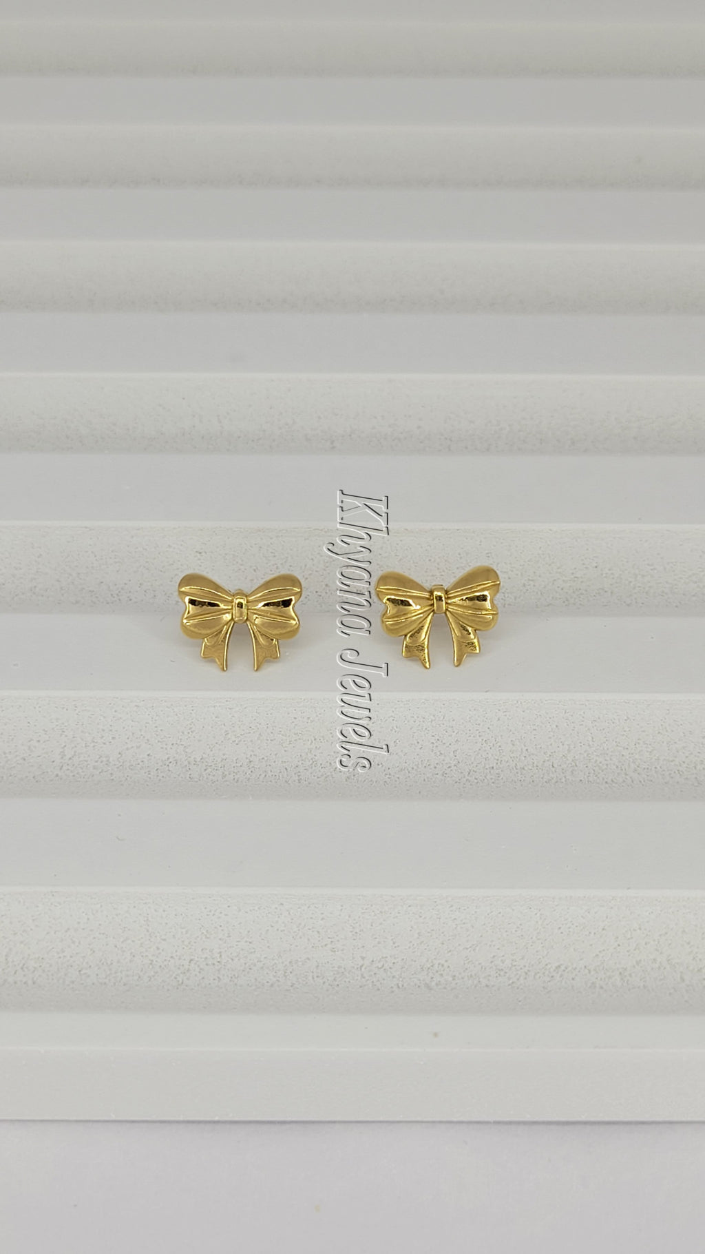 Charming Gold Plated Anti-Tarnish Bowknot Studs