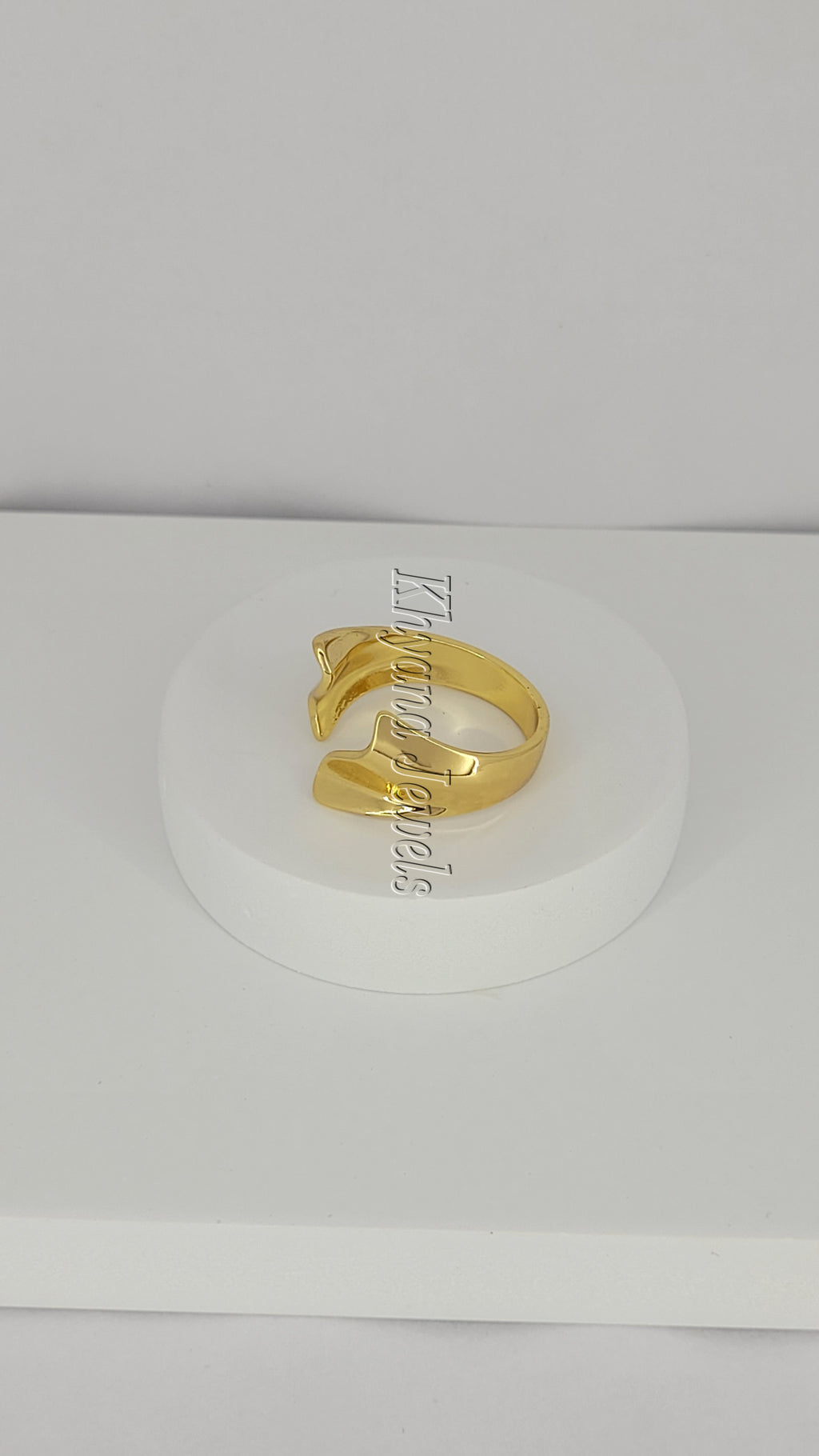 Sculptural Gold Plated Anti-Tarnish Open Ring