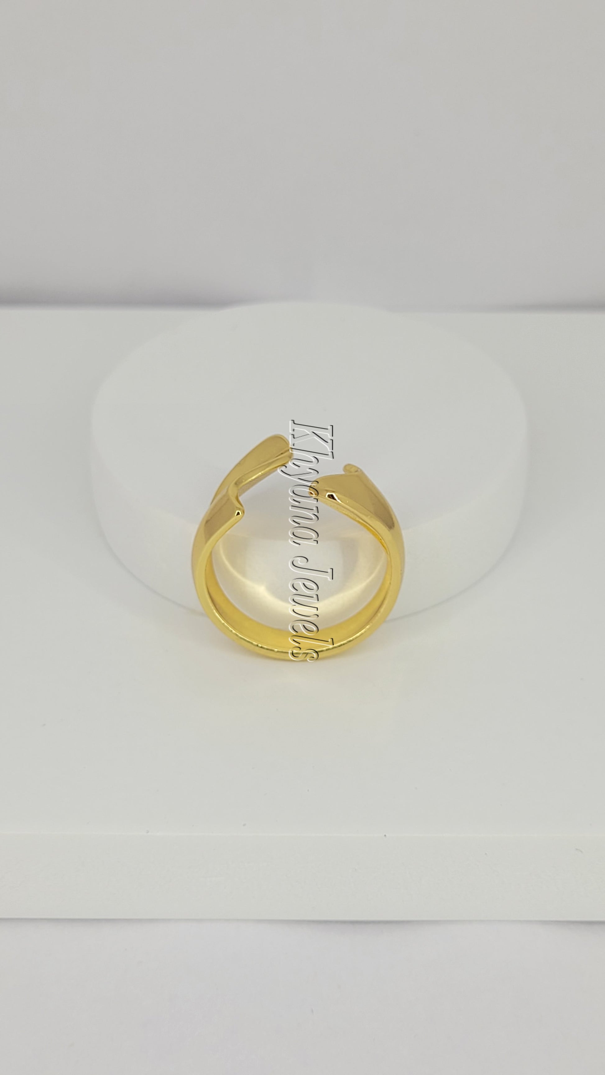Sculptural Gold Plated Anti-Tarnish Open Ring