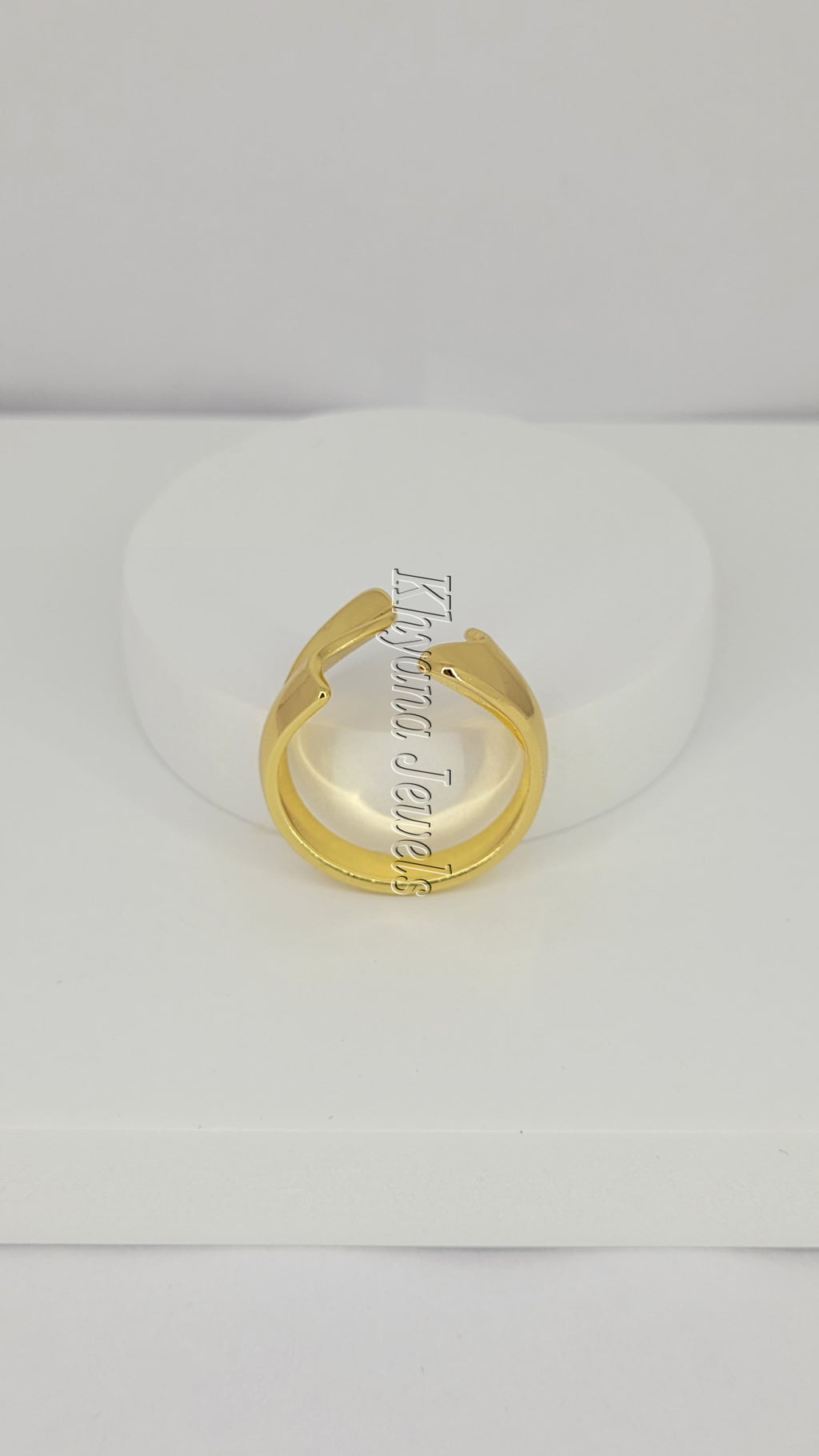 Sculptural Gold Plated Anti-Tarnish Open Ring