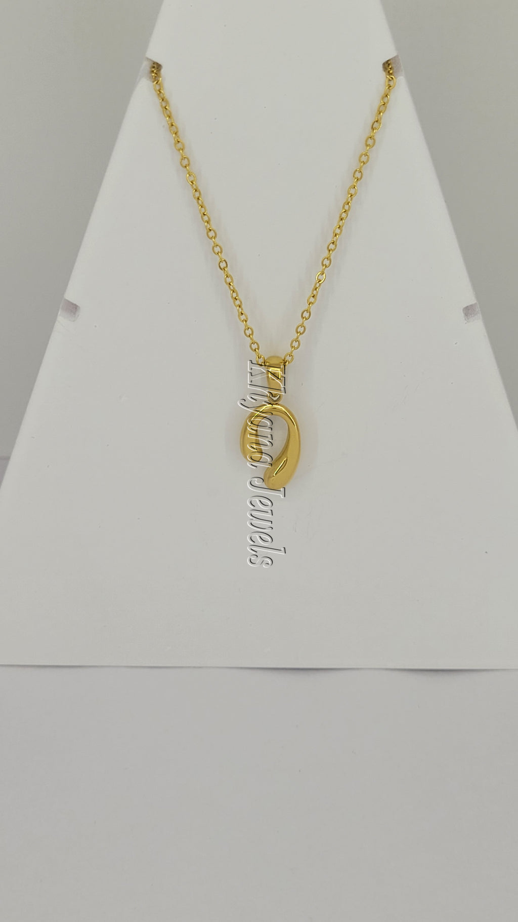 Wishbone Charm Gold Plated Pendant Necklace