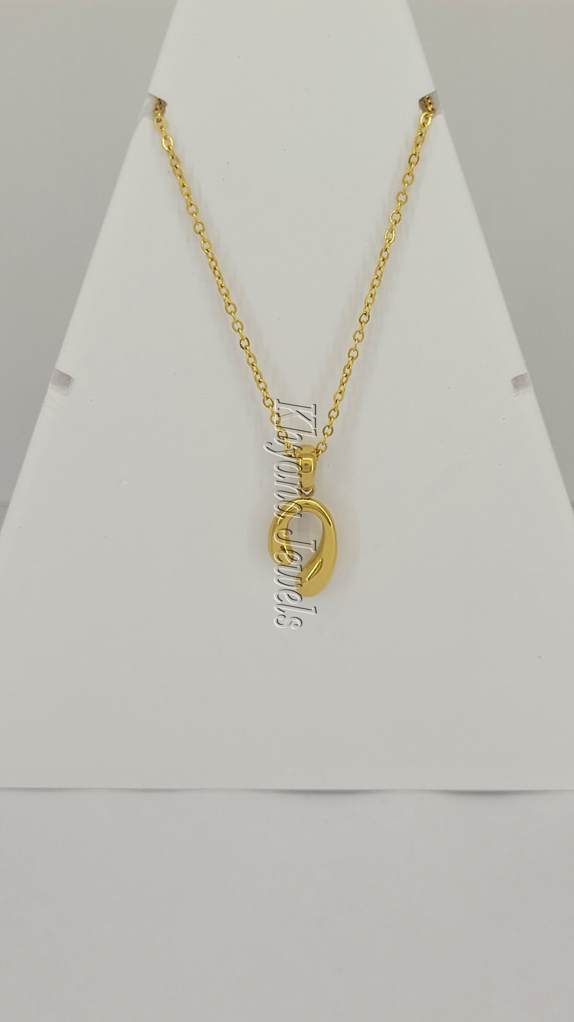 Wishbone Charm Gold Plated Pendant Necklace