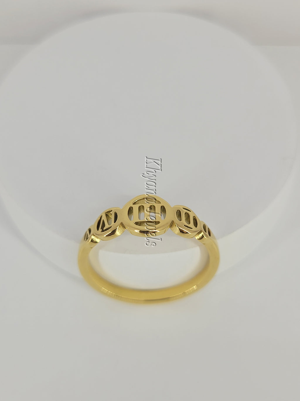 Roman Numerals Gold-Plated Ring
