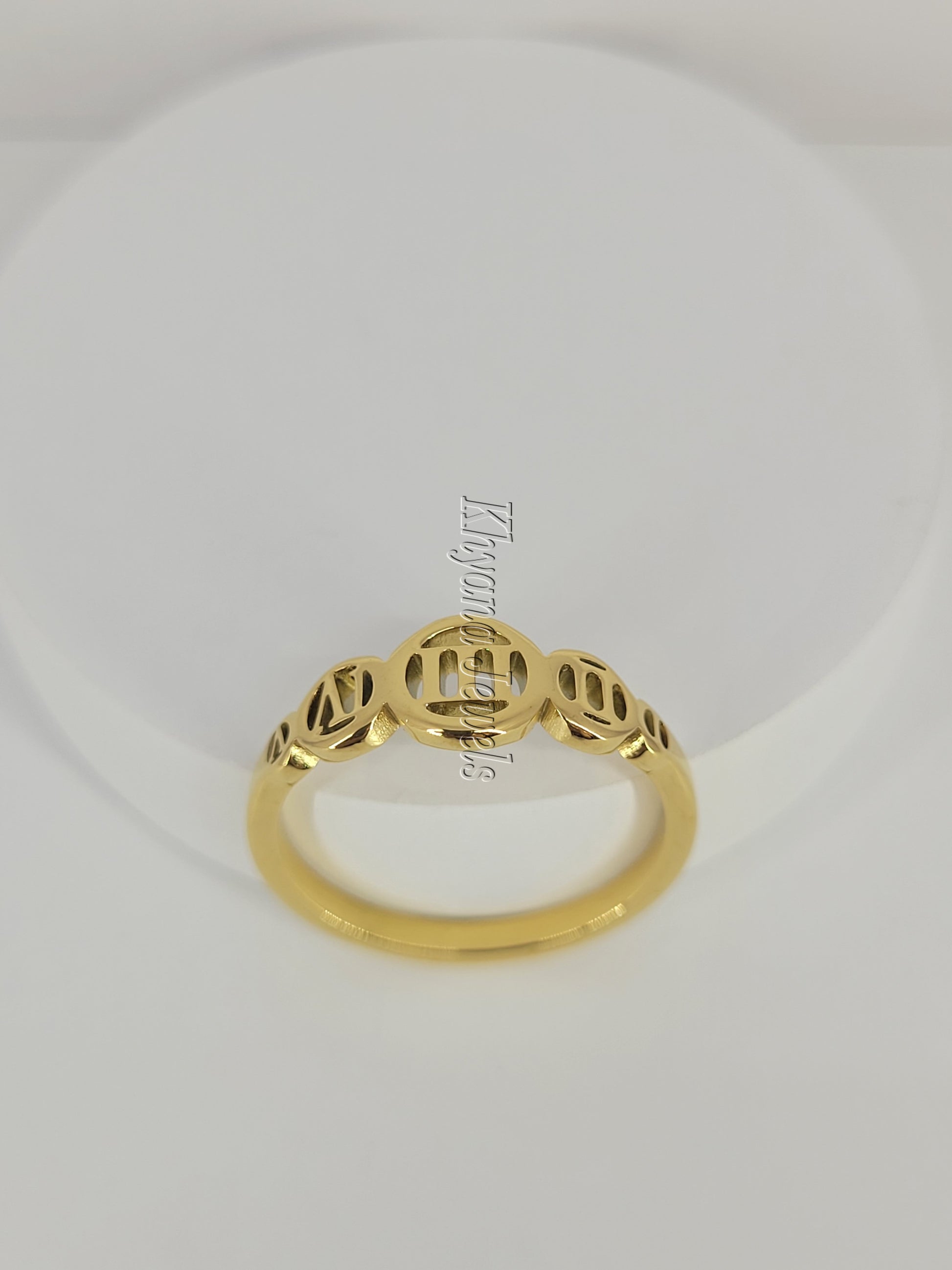Roman Numerals Gold-Plated Ring