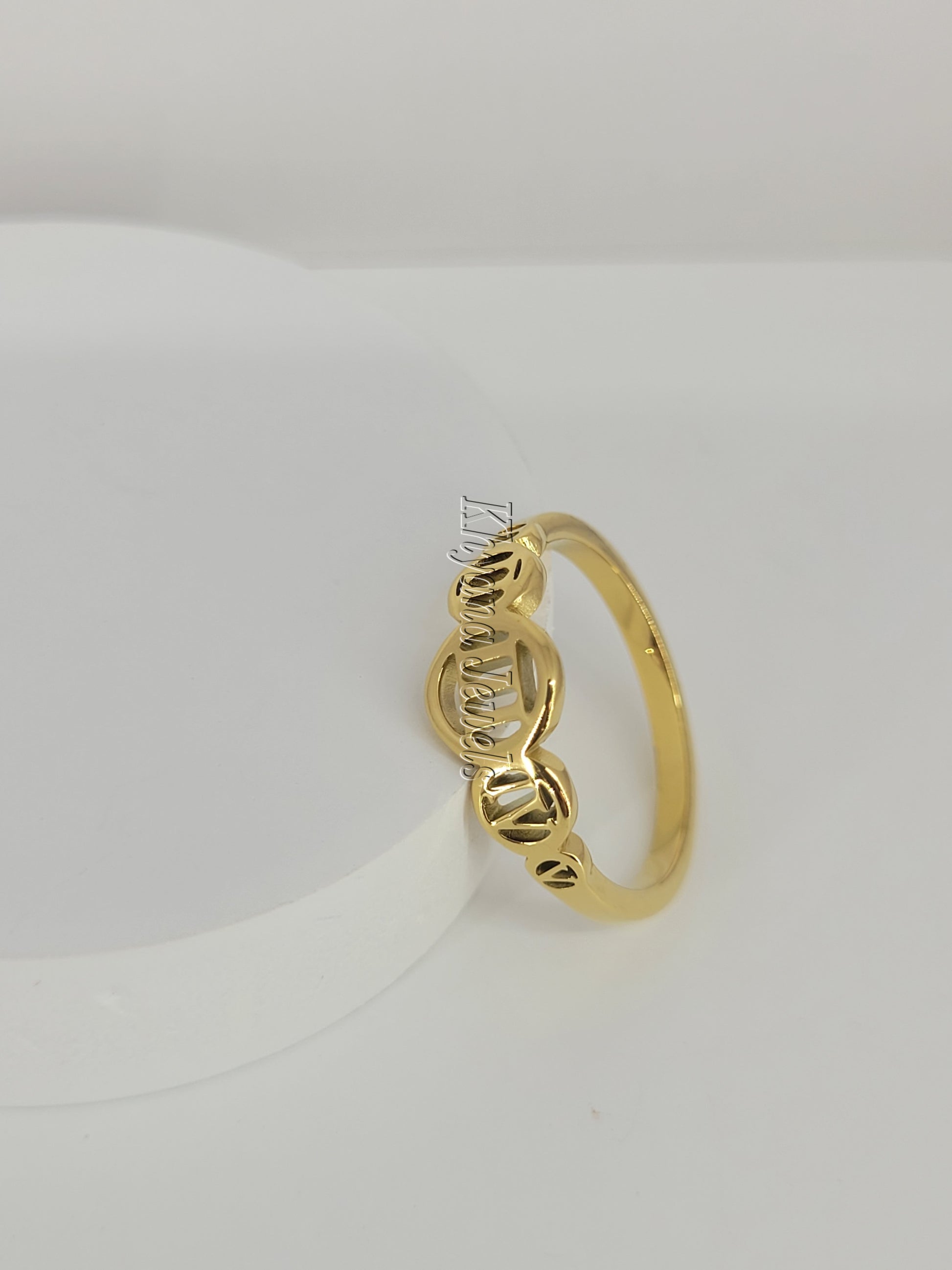 Roman Numerals Gold-Plated Ring