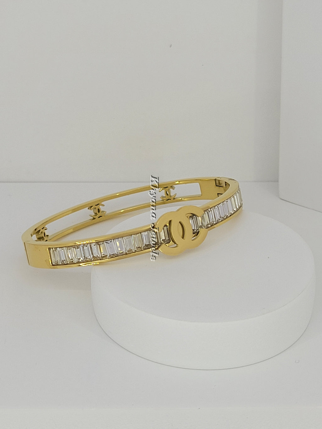 Gold Plated Baguette Bangle