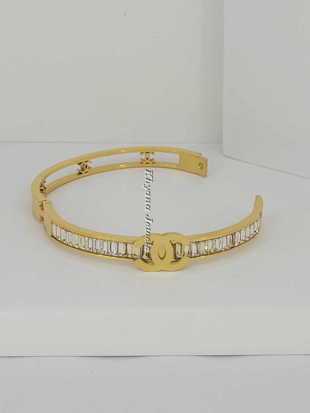 Gold Plated Baguette Bangle