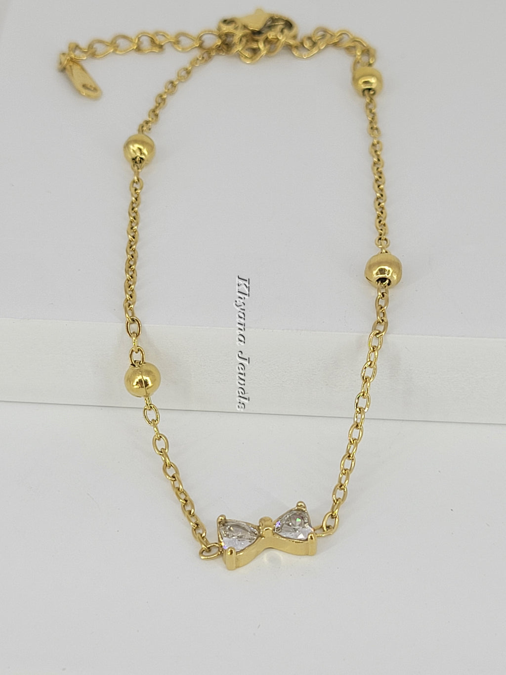 Delicate Bow Charm Bracelet