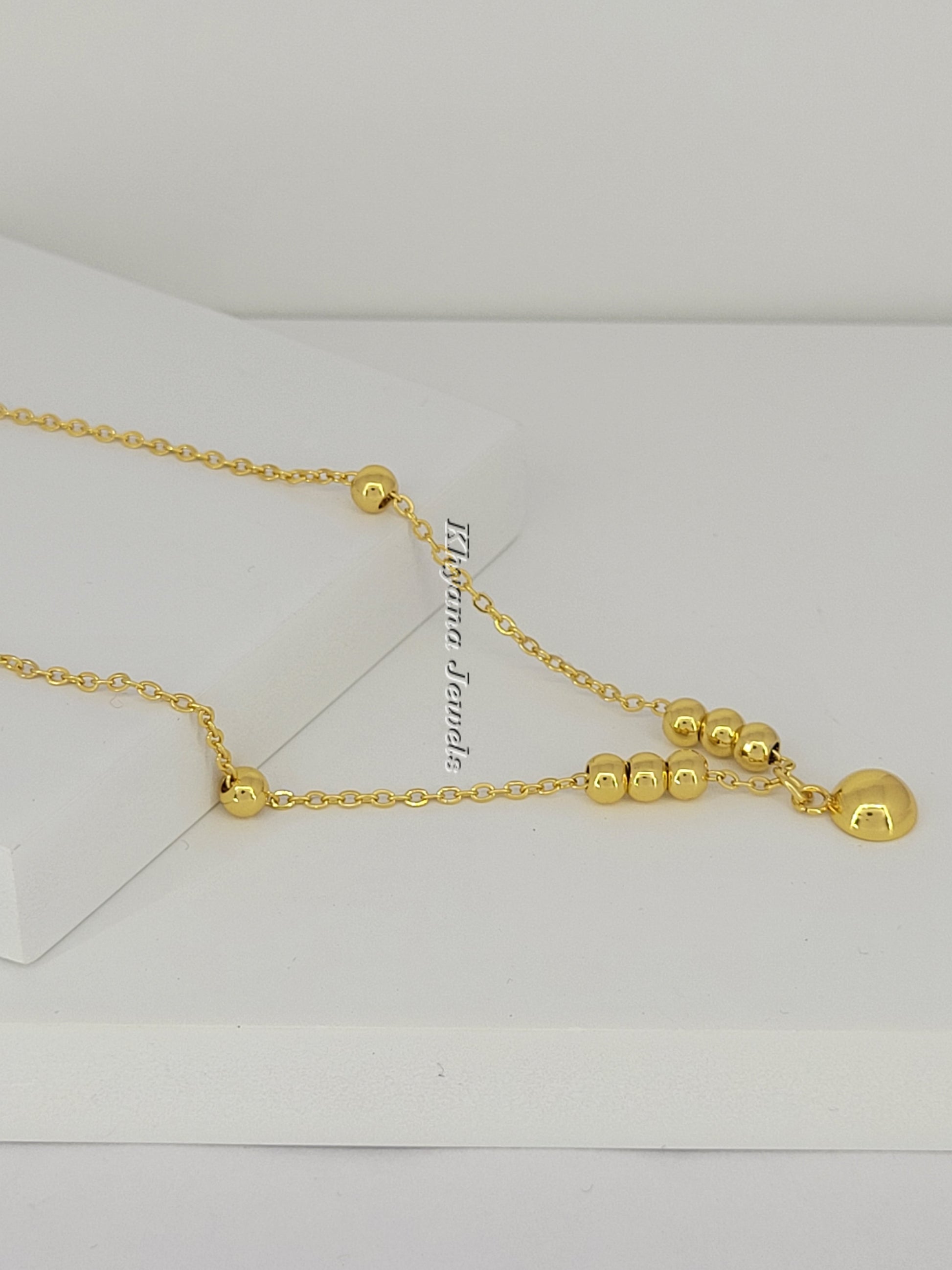 Classic Gold-Plated Ball Charm Anklet