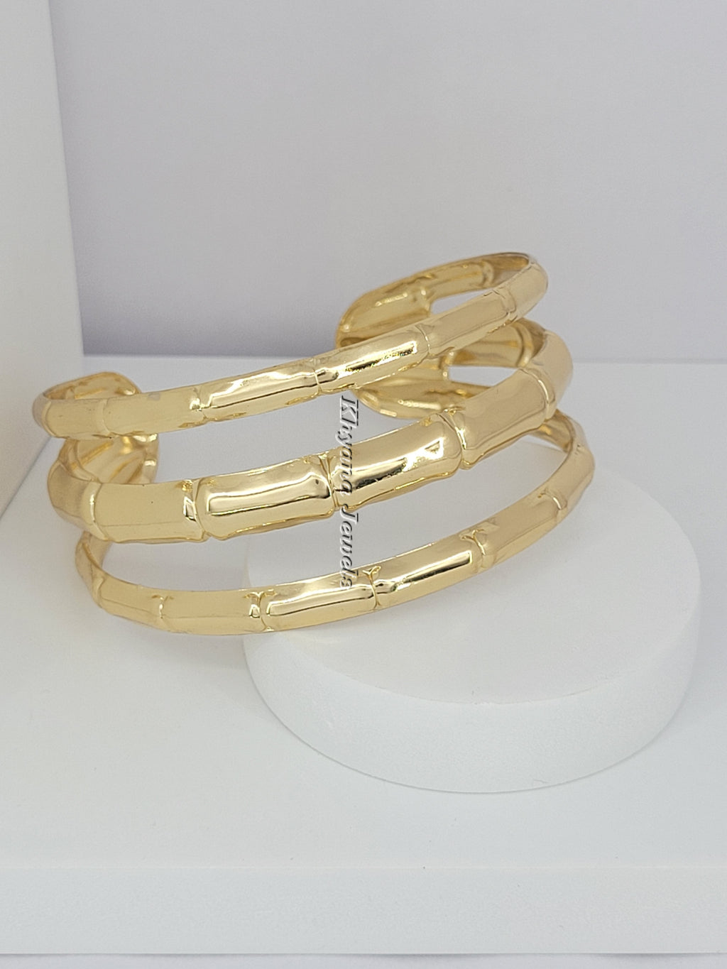 Triple-Layer Bamboo Cuff Bracelet