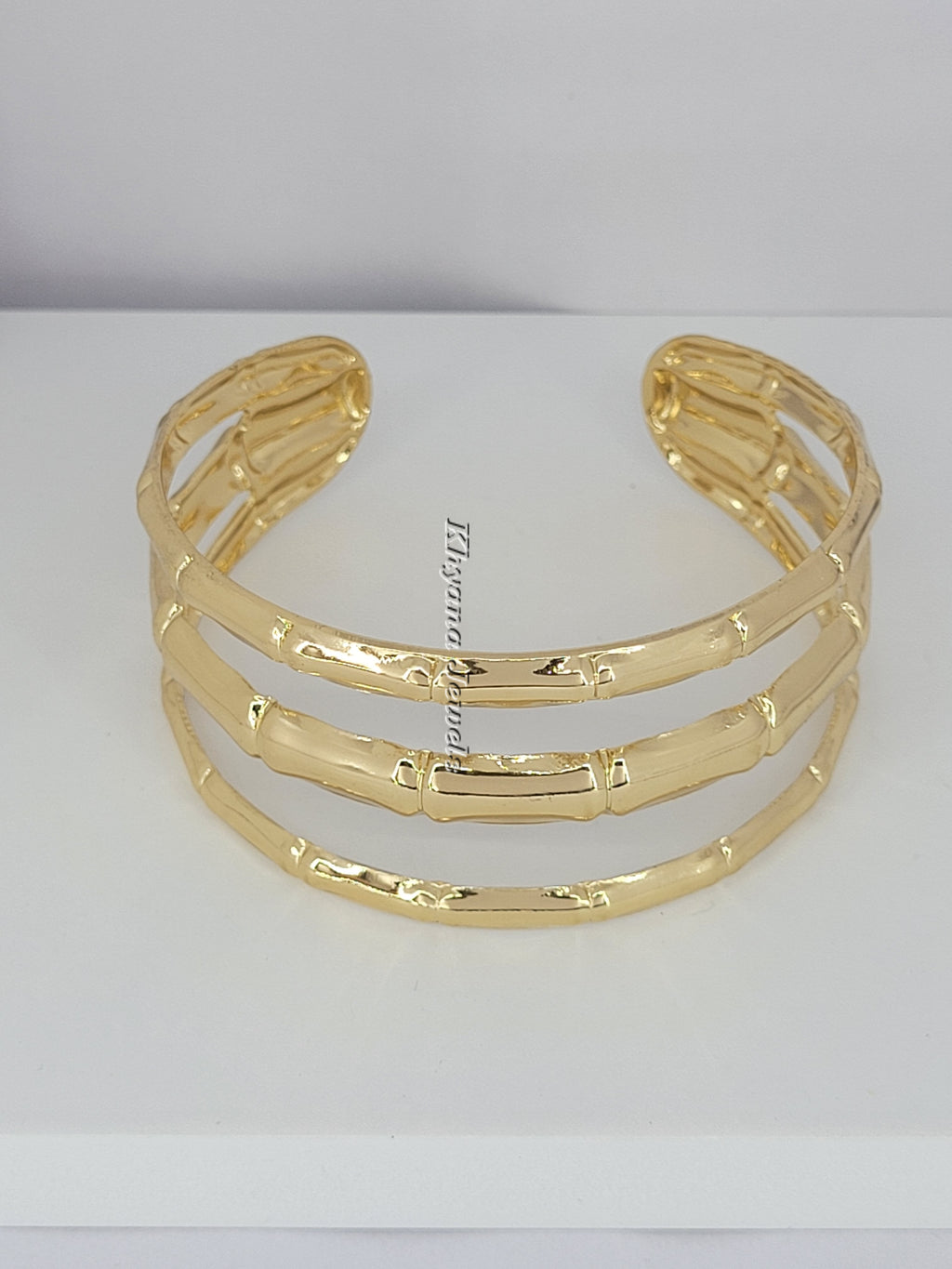 Triple-Layer Bamboo Cuff Bracelet