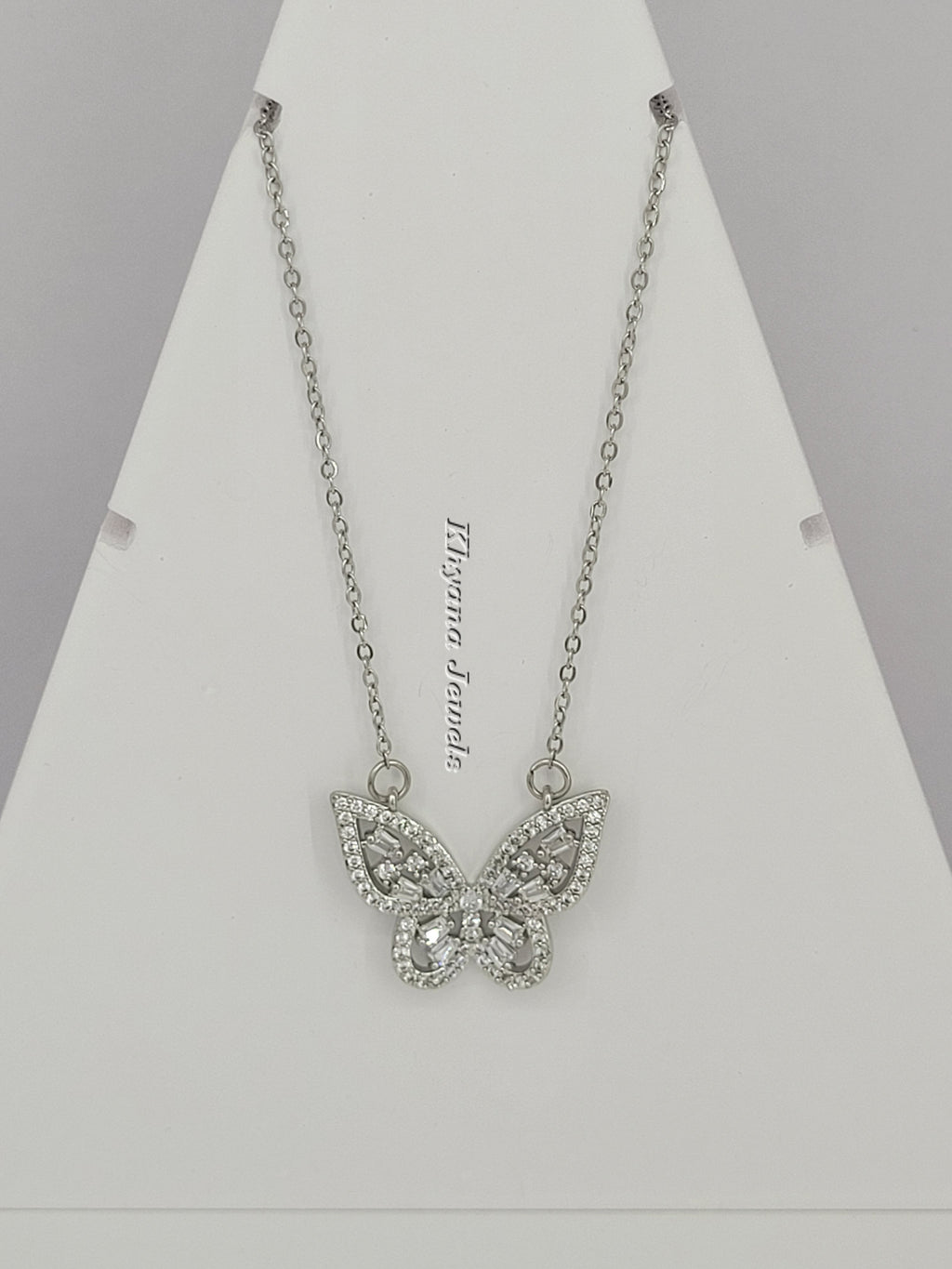 Sparkling Butterfly Pendant Necklace