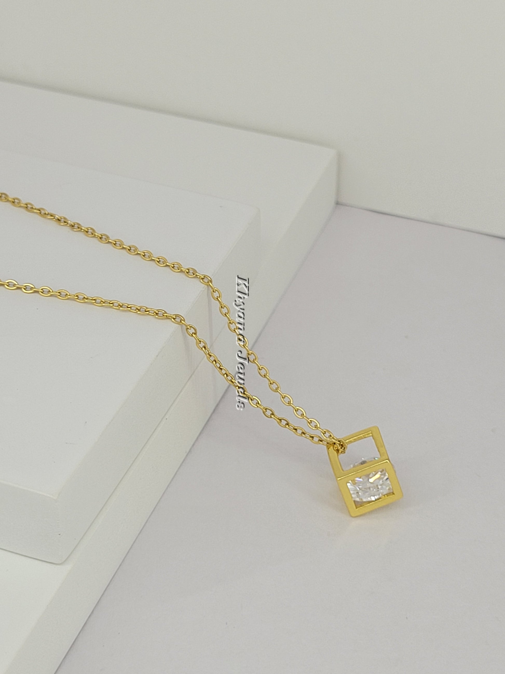 Modern Geometric Pendant Necklace