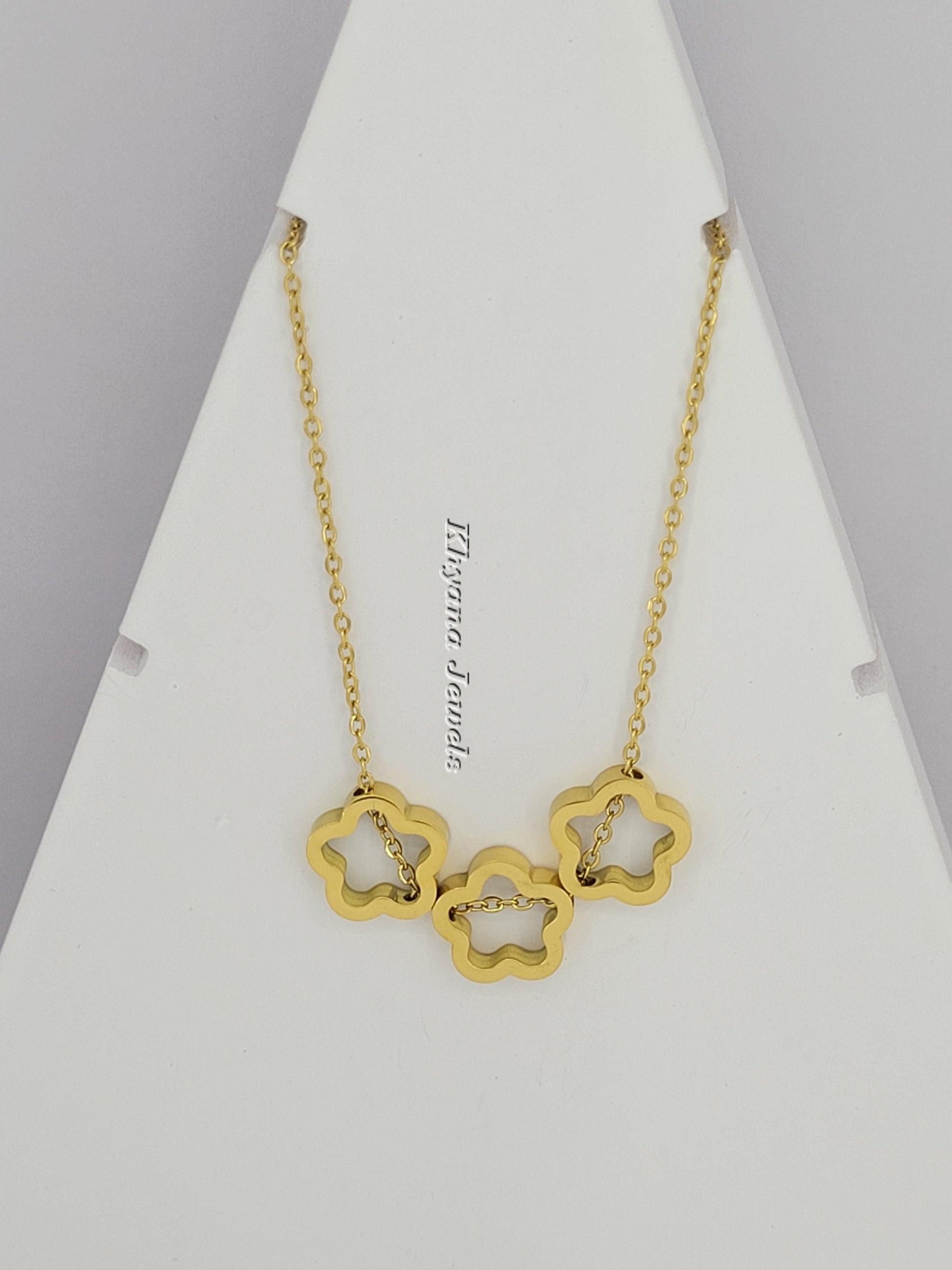 Triple Clover Charm Necklace