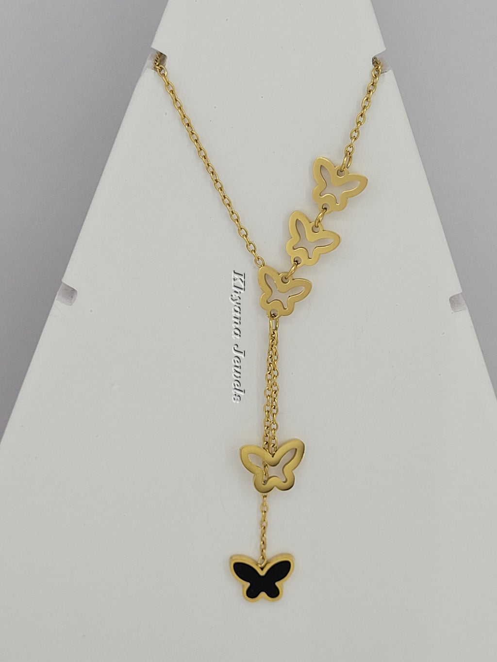 Layered Butterfly Cascade Necklace