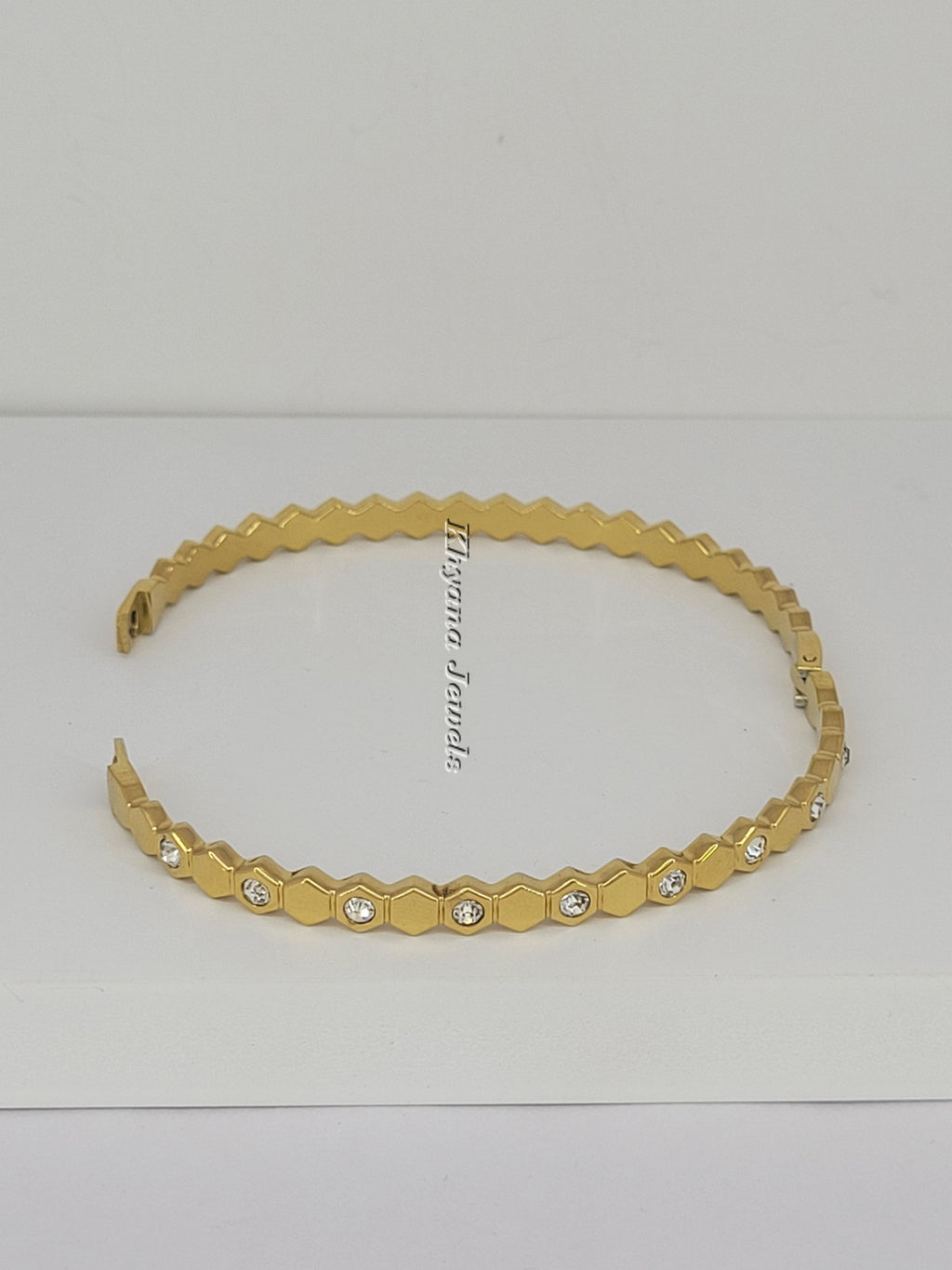 Hexa Crystal Minimal Bangle