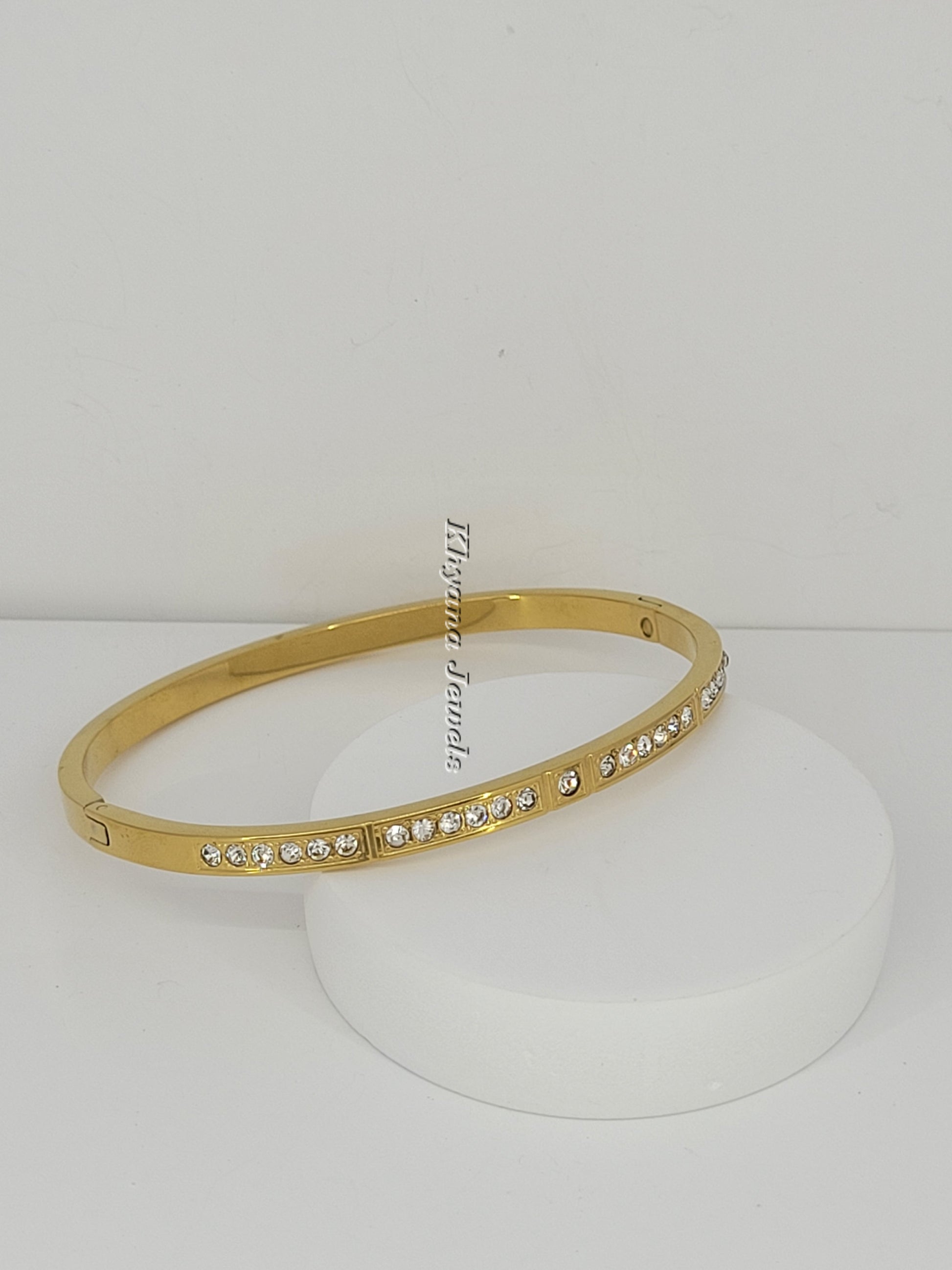 Slim Crystal Line Bangle