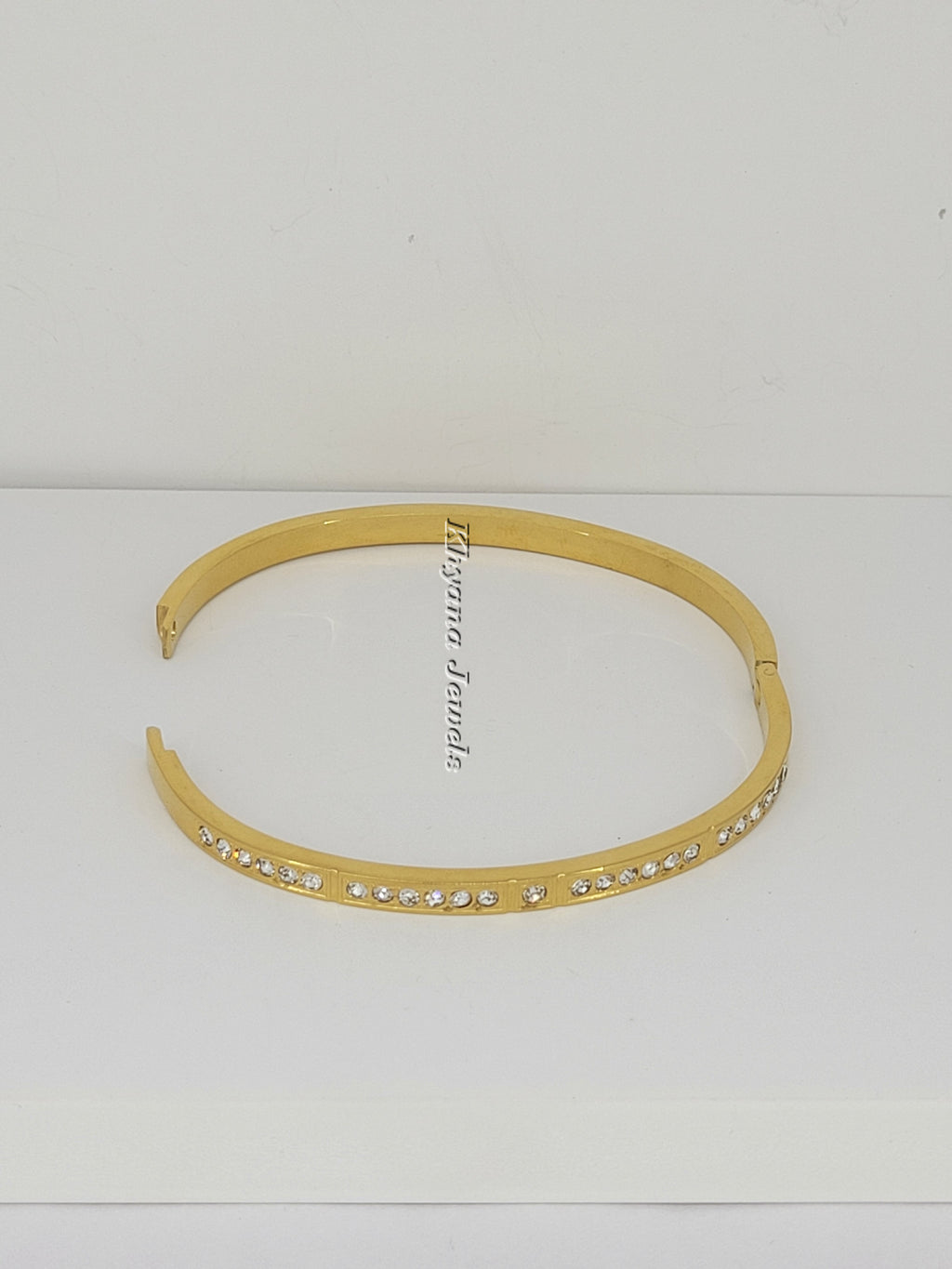 Slim Crystal Line Bangle