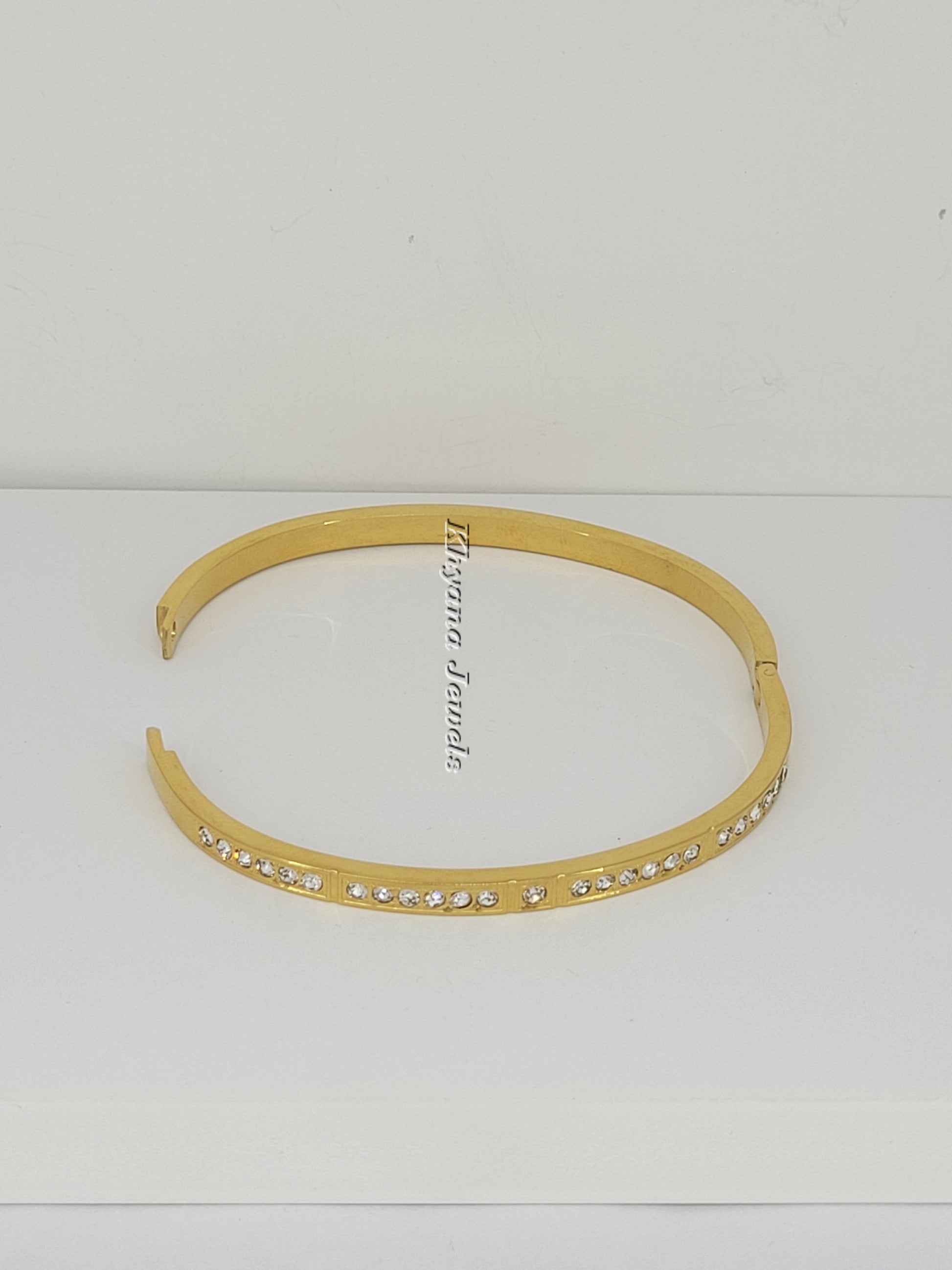 Slim Crystal Line Bangle