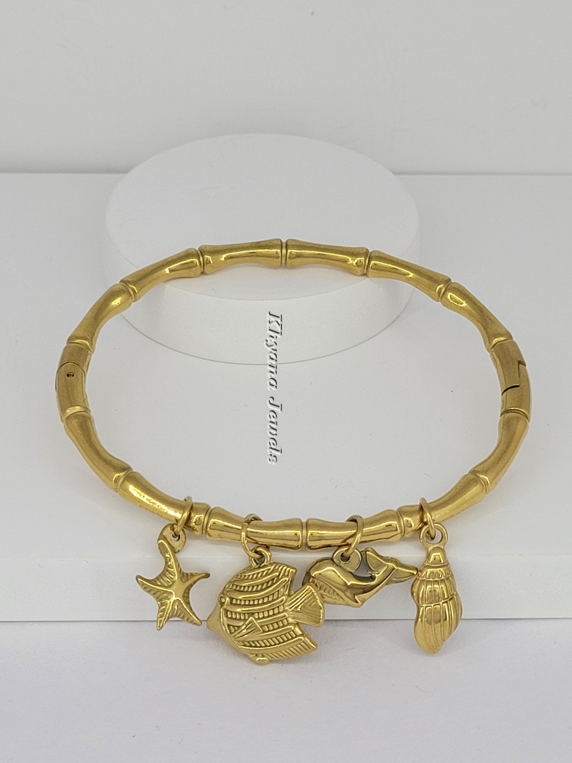 Bamboo Ocean Charm Bangle