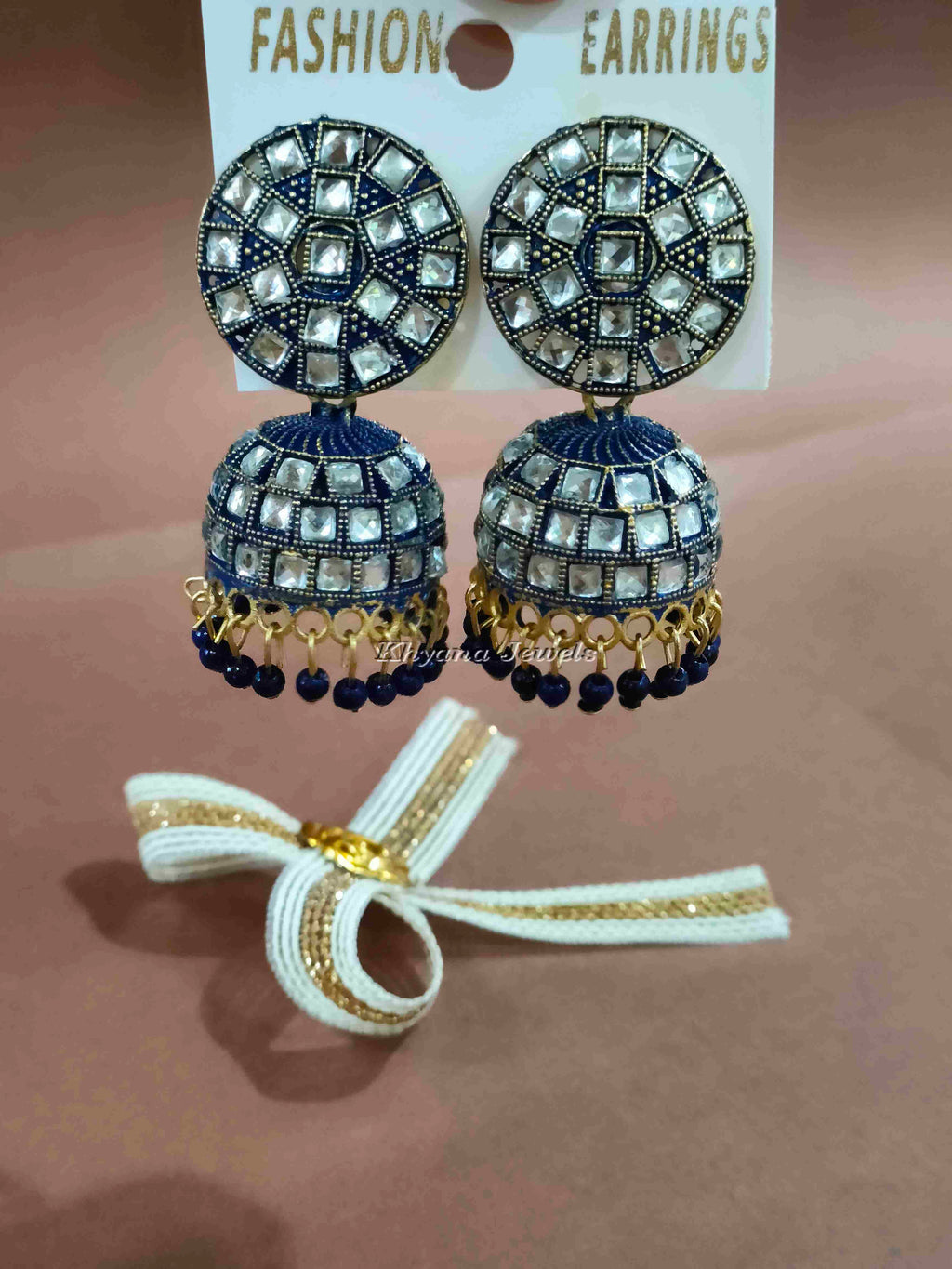 Vintage Oxidised Silver Jhumkas